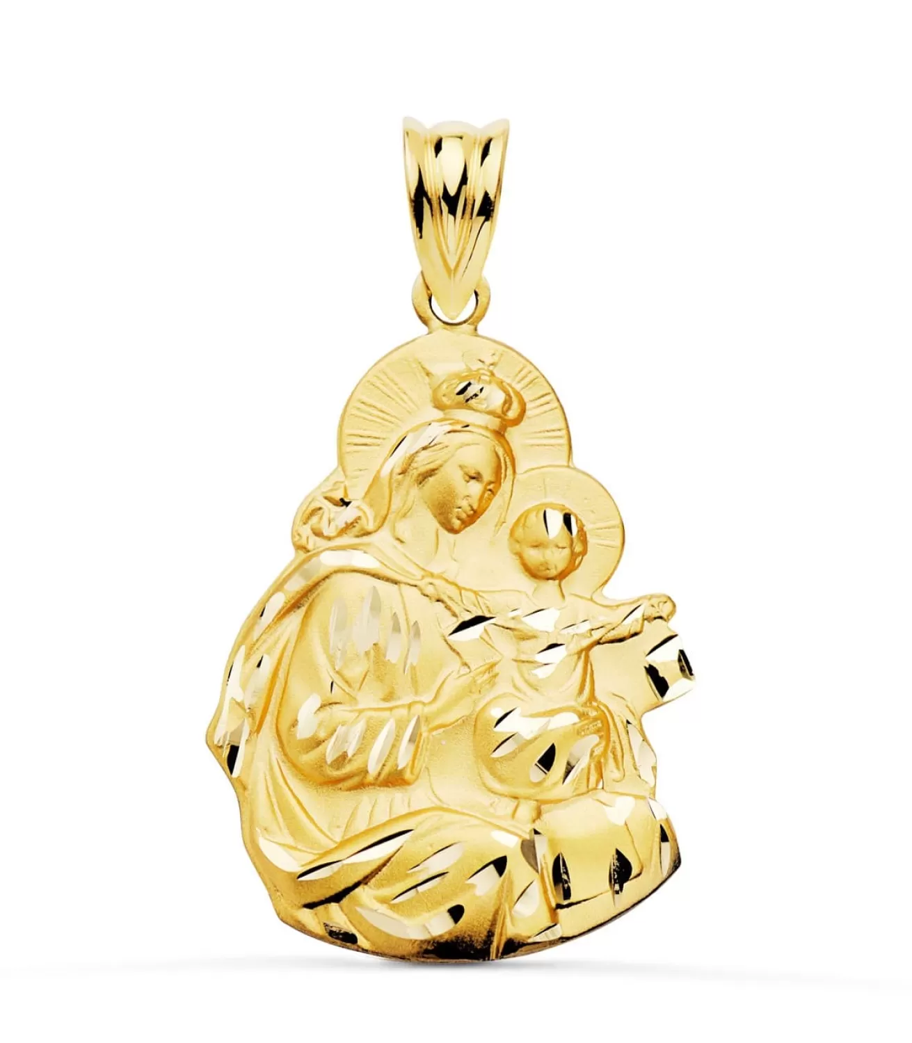 Medalla Silueta Virgen Del Carmen Oro 18K 24Mm<Alda Joyeros Hot