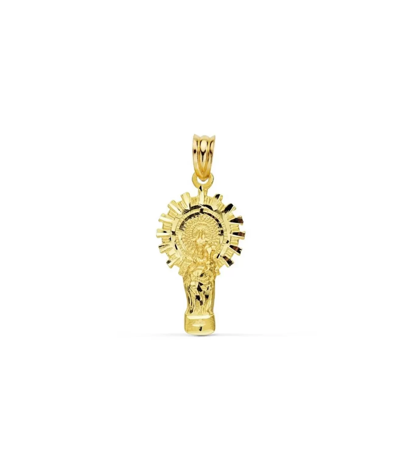 Medalla Silueta Virgen Del Pilar 18 Ktes 24Mm<Alda Joyeros Outlet