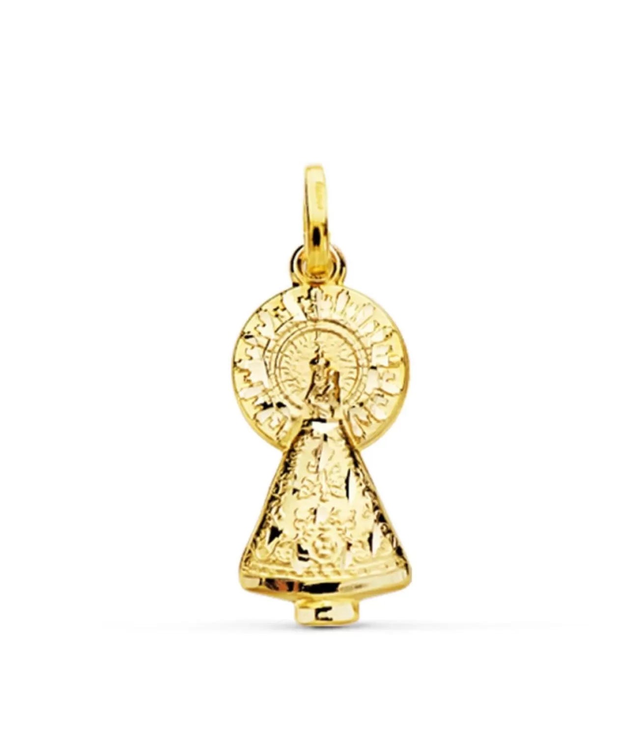 Medalla Silueta Virgen Del Pilar 18 Ktes 25Mm<Alda Joyeros Store