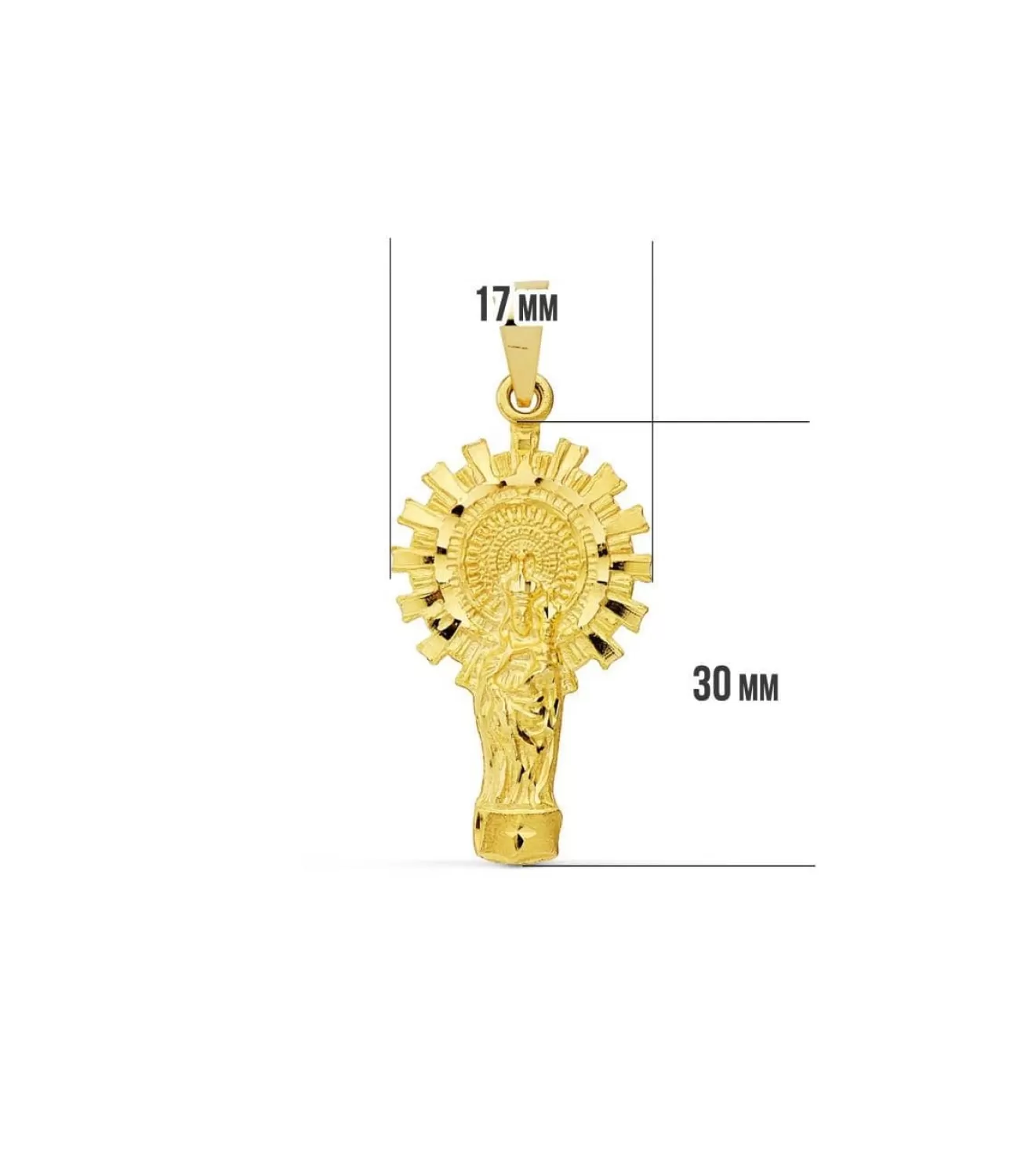 Medalla Silueta Virgen Del Pilar 18 Ktes 30Mm<Alda Joyeros Discount