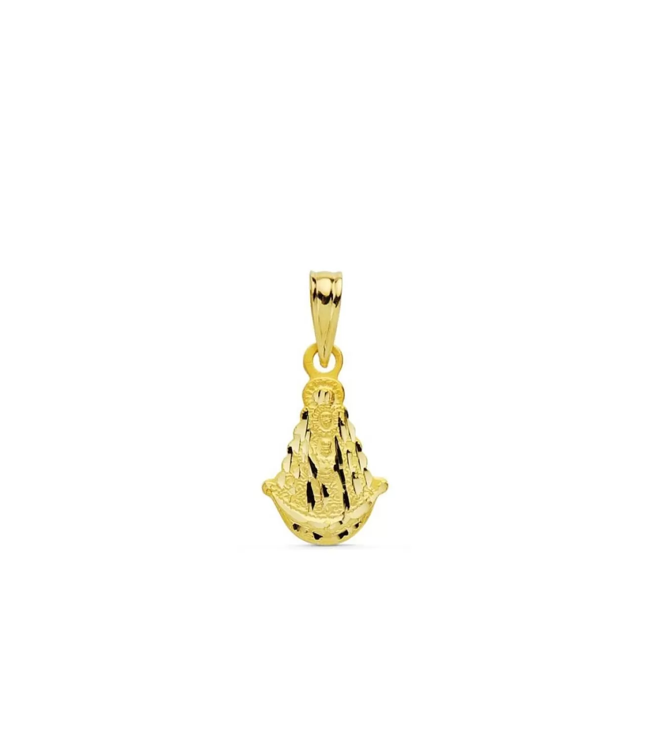 Medalla Silueta Virgen Del Rocio Oro 18K 15Mm<Alda Joyeros Online