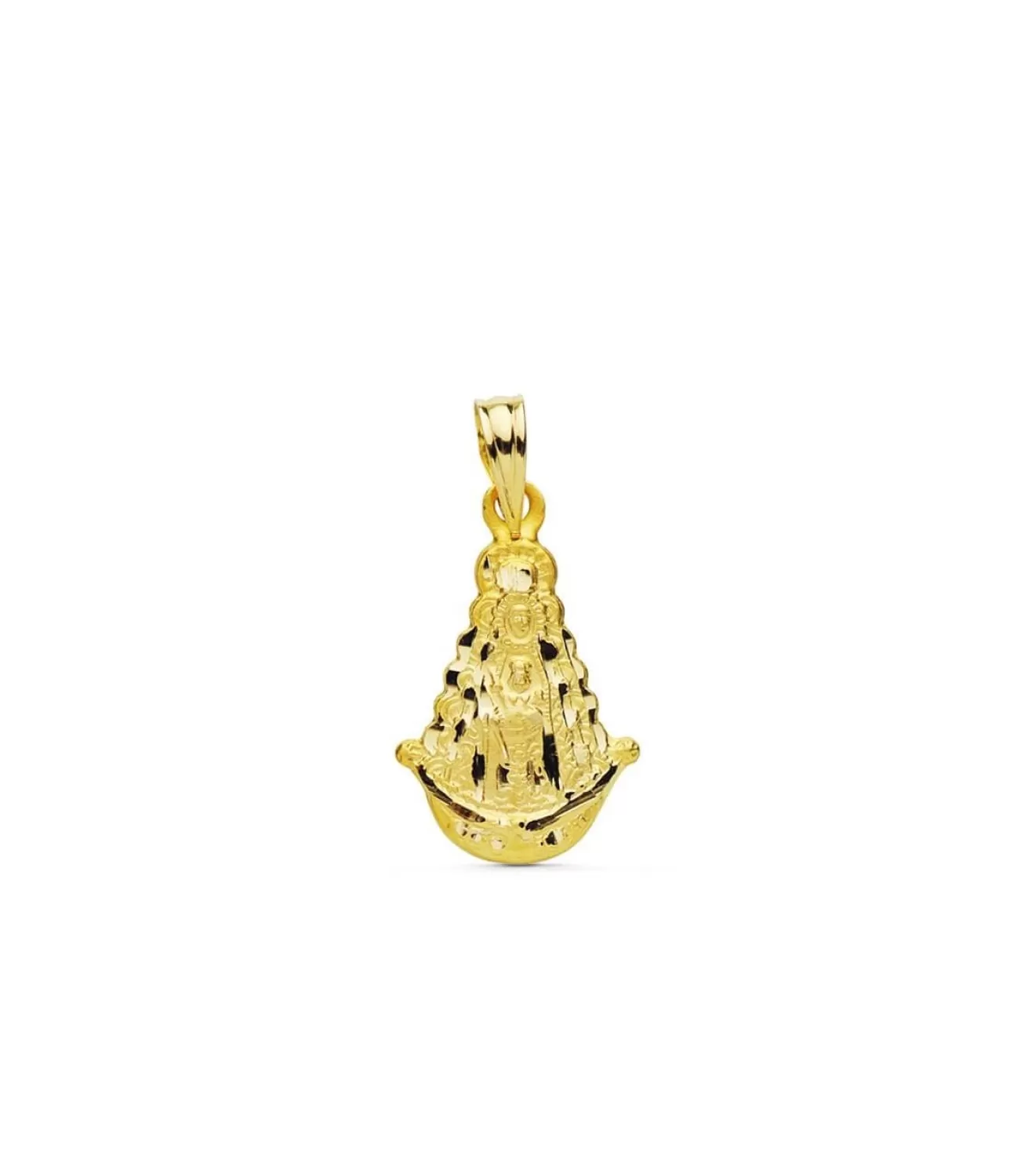 Medalla Silueta Virgen Del Rocio Oro 18K 20Mm<Alda Joyeros New