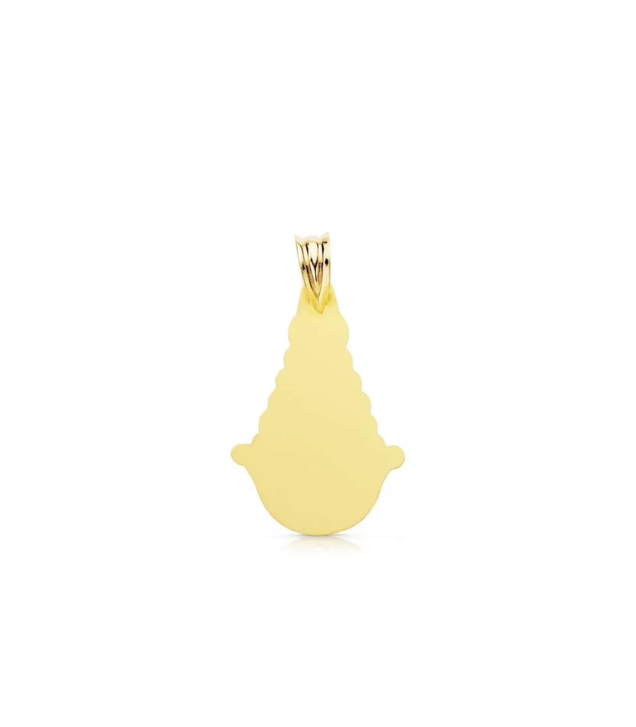 Medalla Silueta Virgen Del Rocio Oro 18K 25Mm<Alda Joyeros Outlet