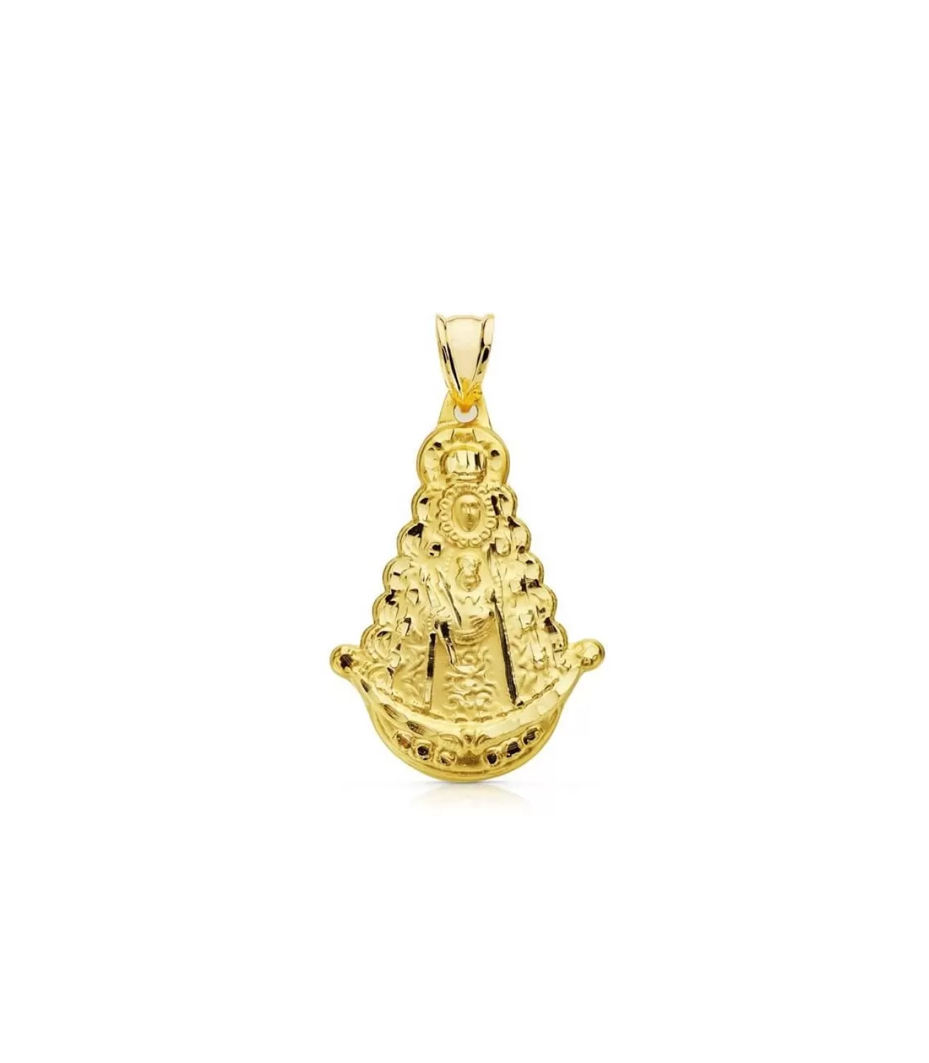Medalla Silueta Virgen Del Rocio Oro 18K 30Mm<Alda Joyeros Best