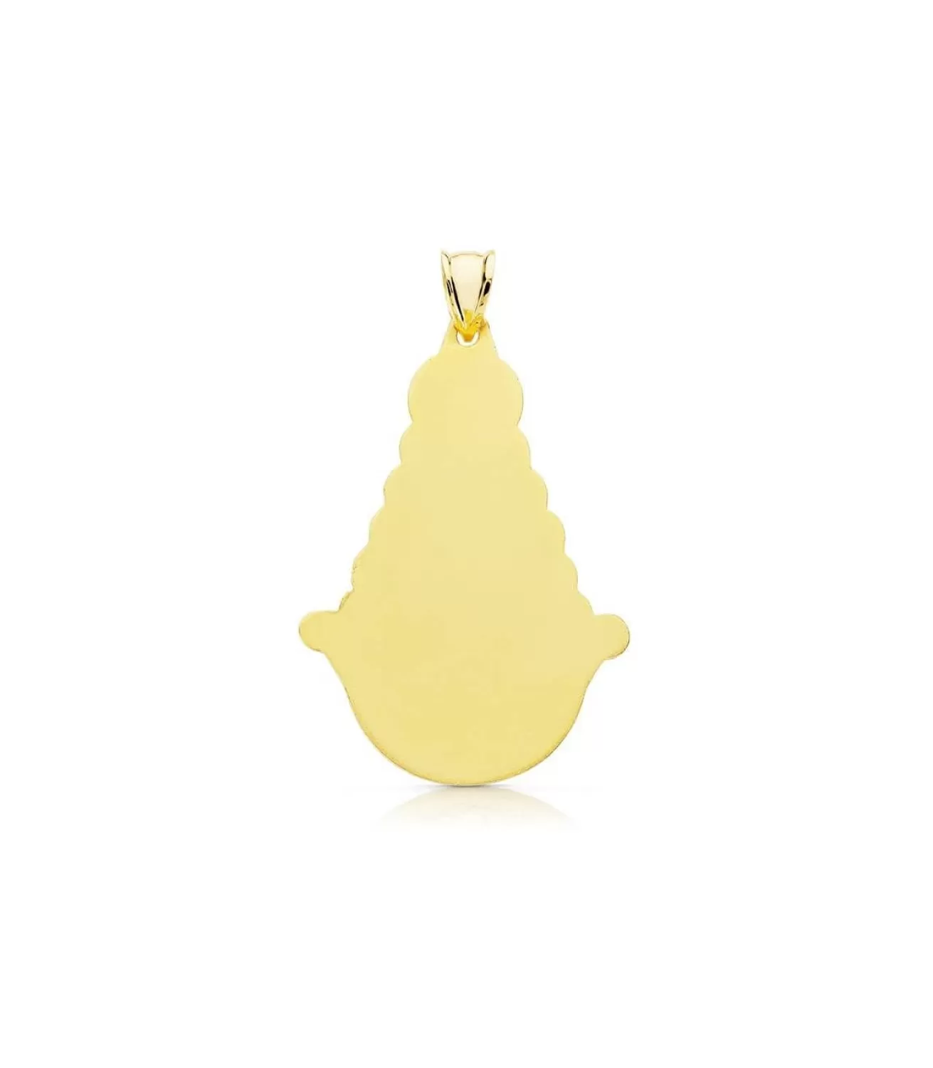 Medalla Silueta Virgen Del Rocio Oro 18K 40Mm<Alda Joyeros Online