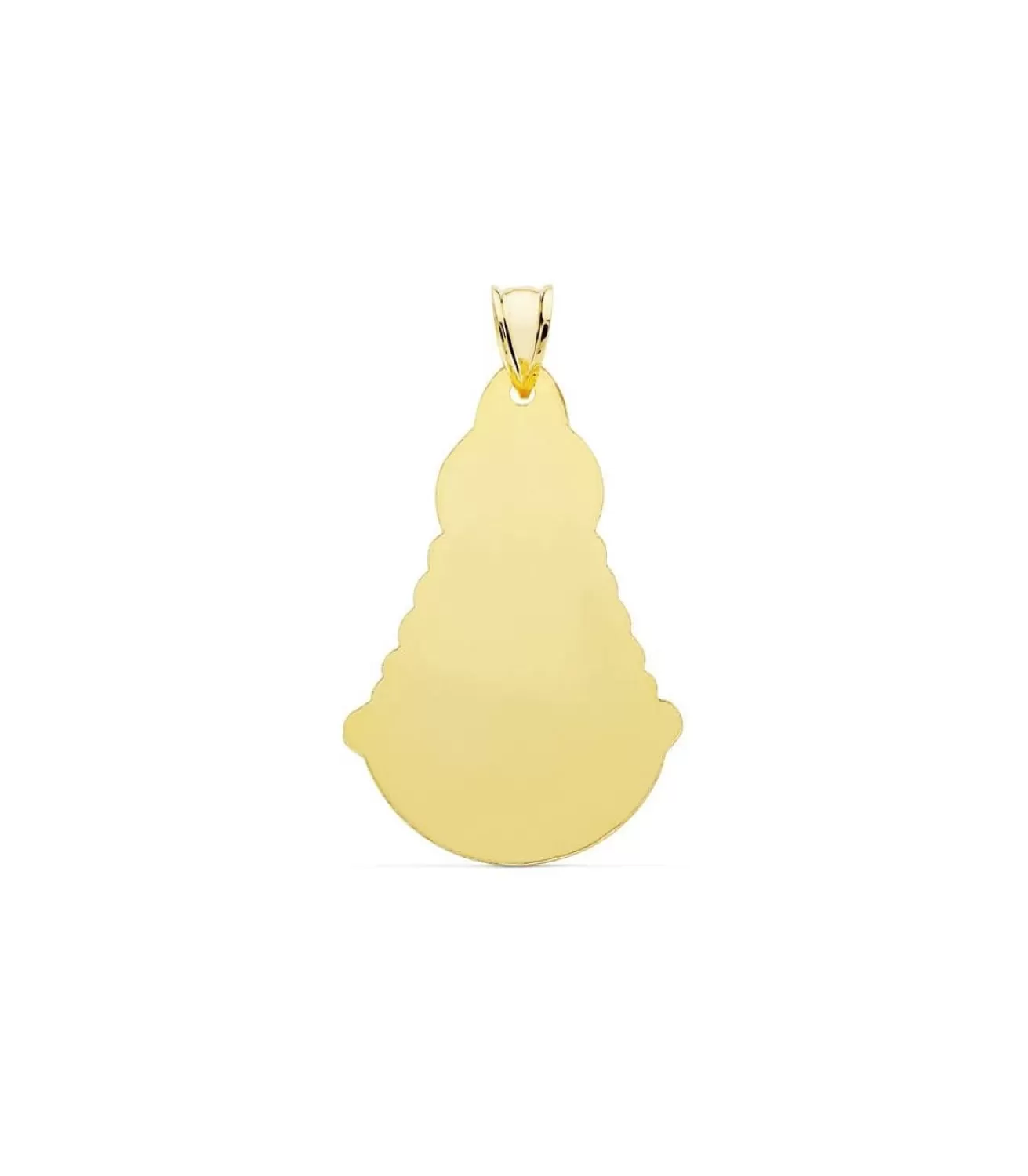Medalla Silueta Virgen Rocio Oro 18K 35Mm<Alda Joyeros Online