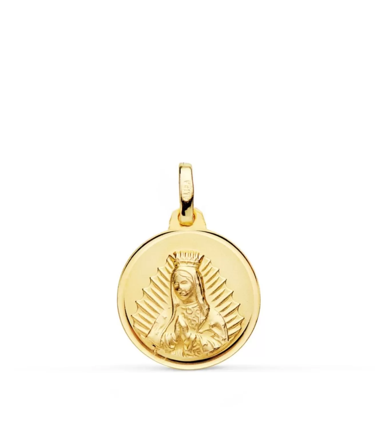 Medalla V. Guadalupe Mexico Oro 18K Bisel 16Mm<Alda Joyeros Online