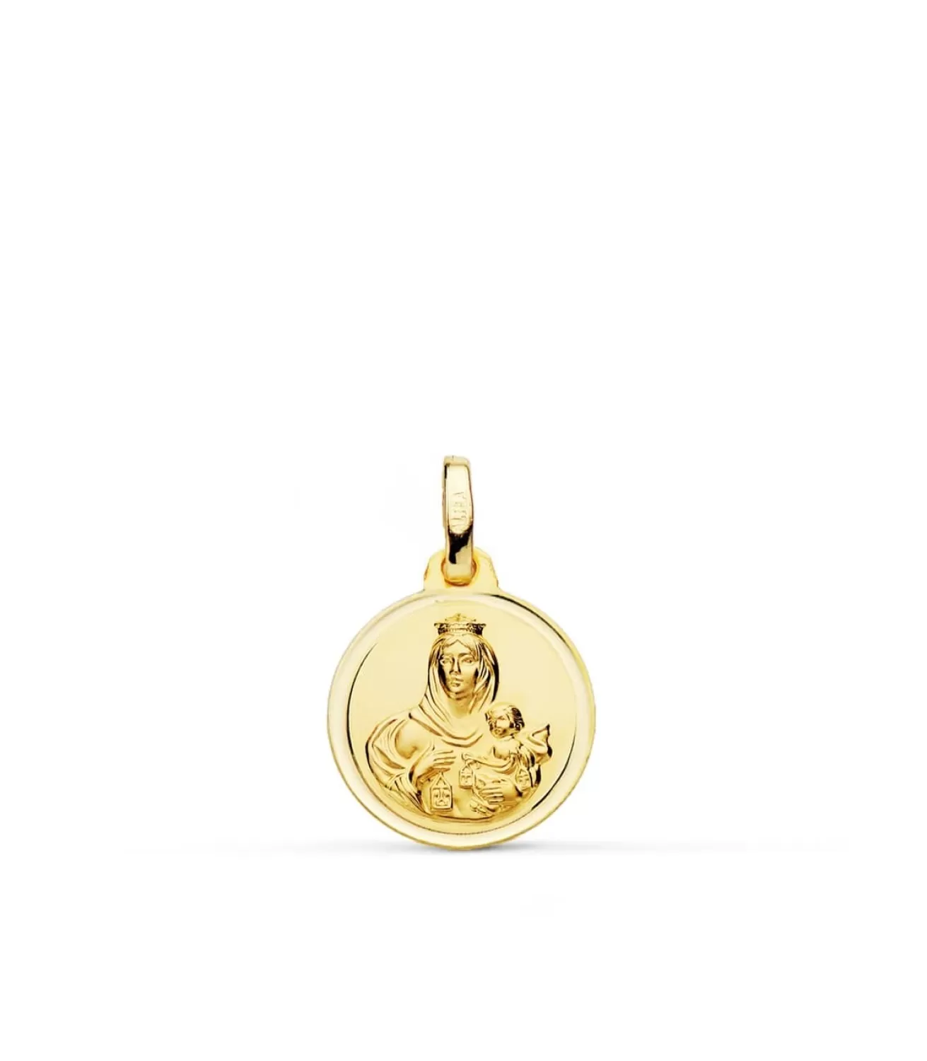 Medalla Virgen Carmen Oro 18K 14Mm Bisel<Alda Joyeros Hot