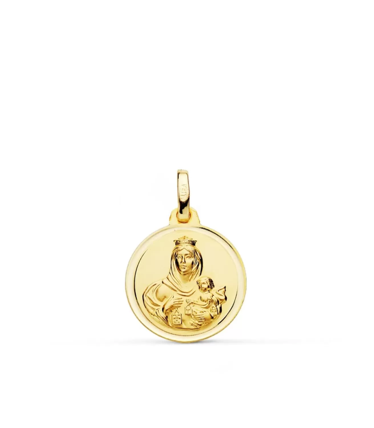 Medalla Virgen Carmen Oro 18K 16Mm Bisel<Alda Joyeros Discount