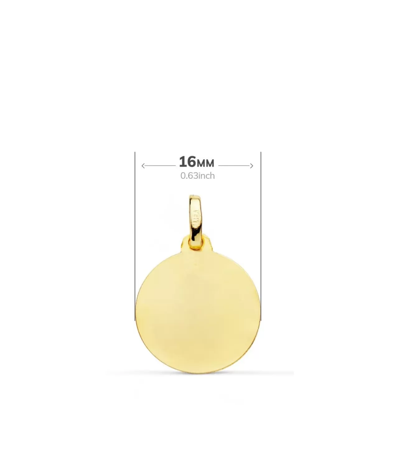 Medalla Virgen Carmen Oro 18K 16Mm Bisel<Alda Joyeros Discount
