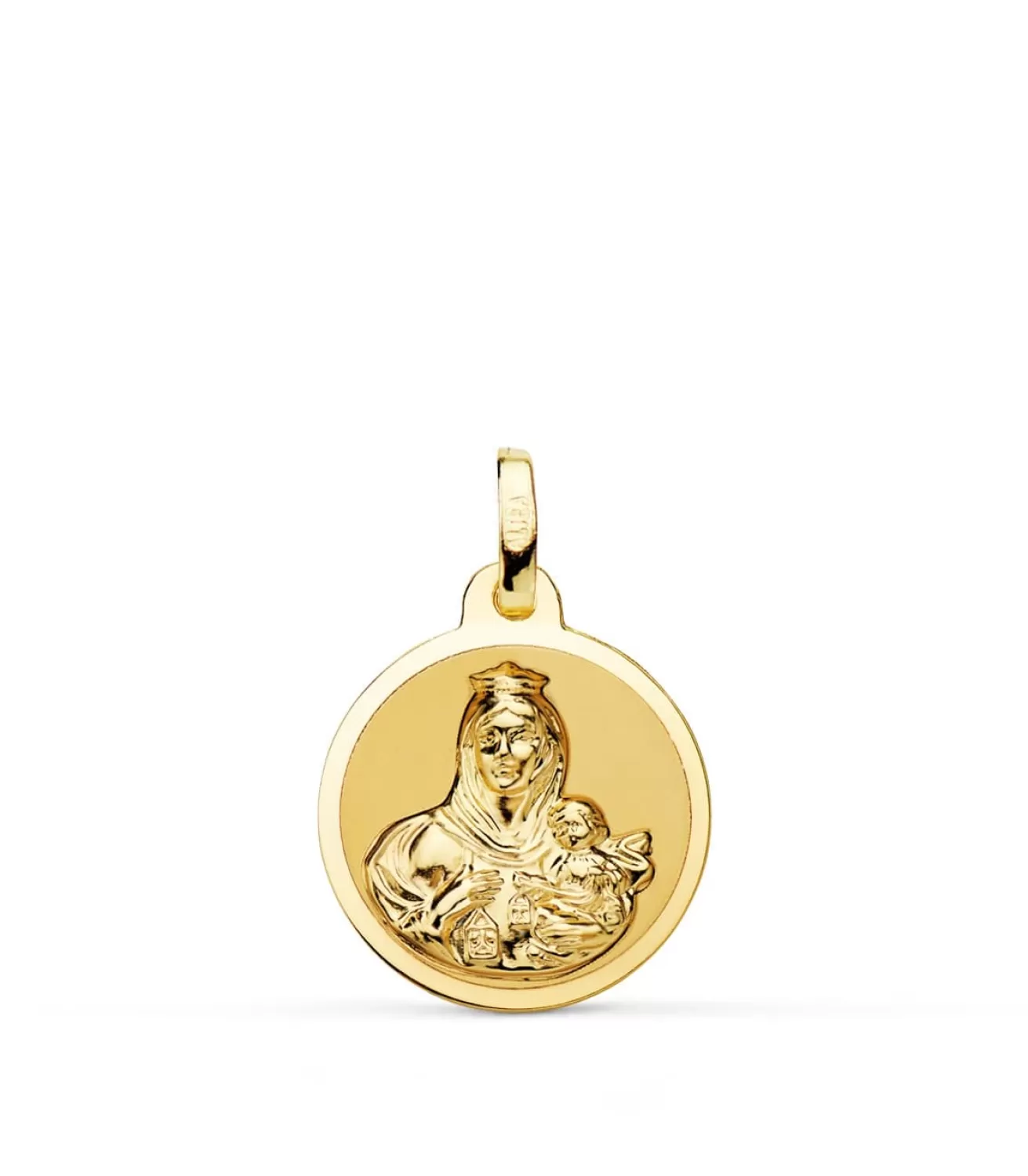 Medalla Virgen Carmen Oro 18K 16Mm Brillo<Alda Joyeros Online