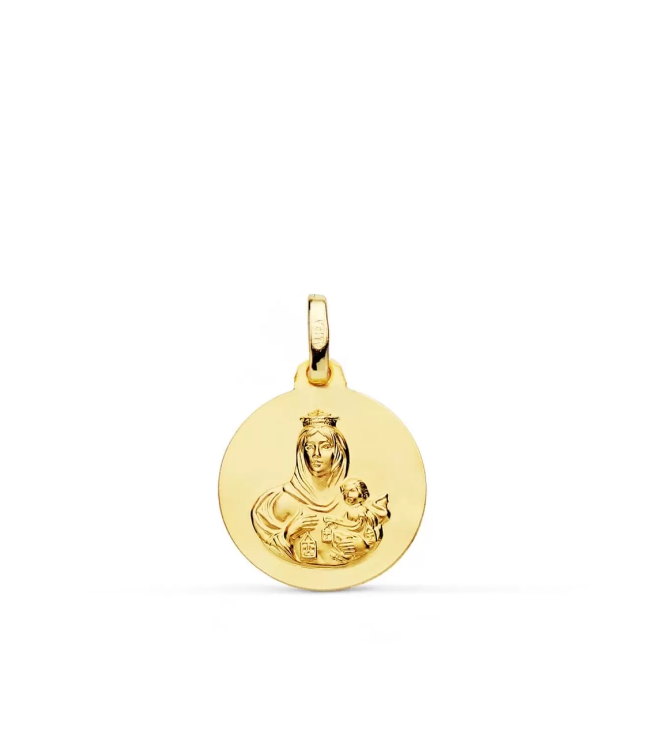 Medalla Virgen Carmen Oro 18K 16Mm Mate<Alda Joyeros Best Sale