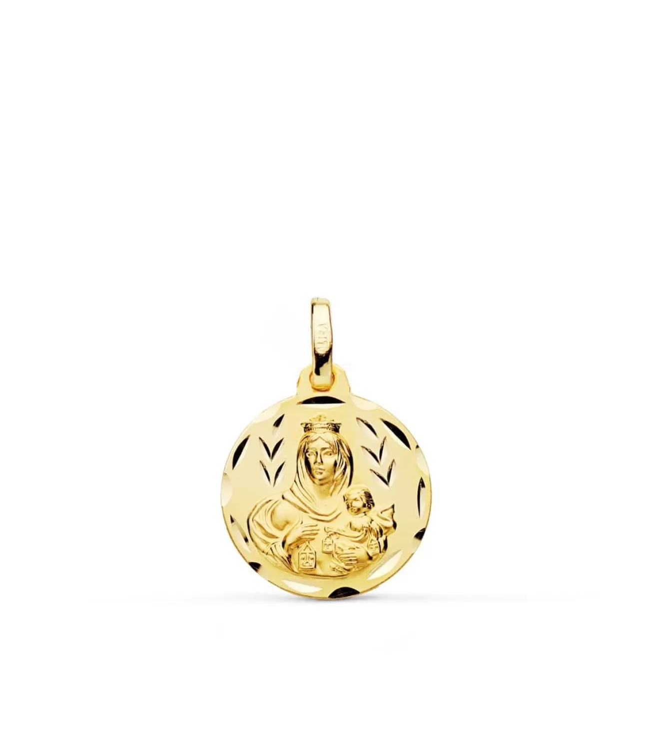Medalla Virgen Carmen Oro 18K 16Mm Tallada<Alda Joyeros Clearance