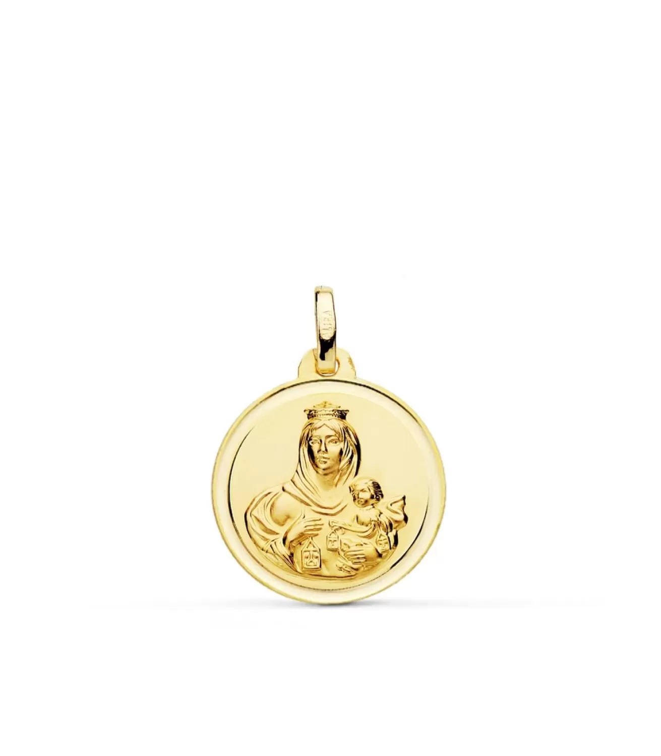 Medalla Virgen Carmen Oro 18K 18Mm Bisel<Alda Joyeros New