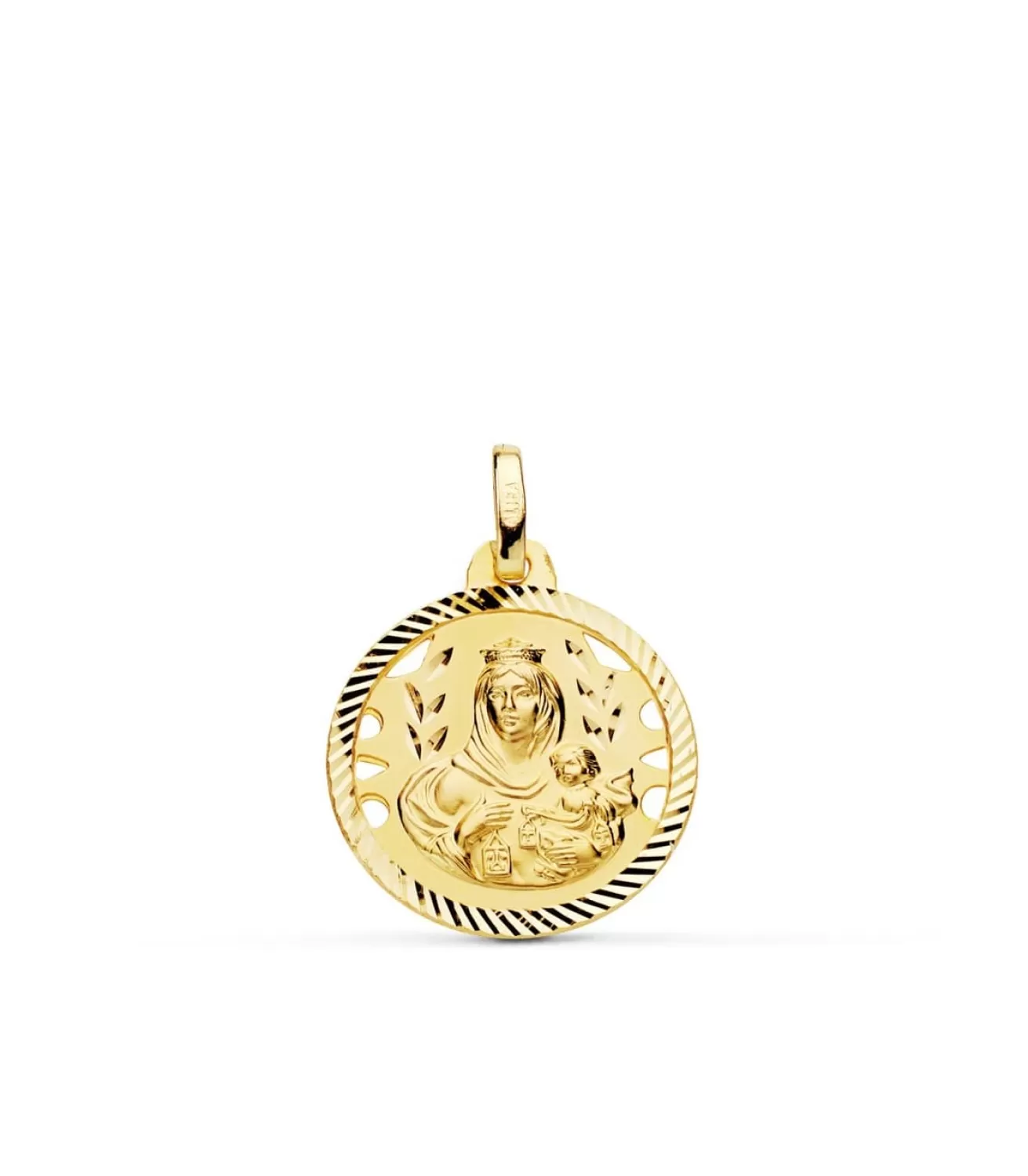 Medalla Virgen Carmen Oro 18K 18Mm Calada<Alda Joyeros Clearance