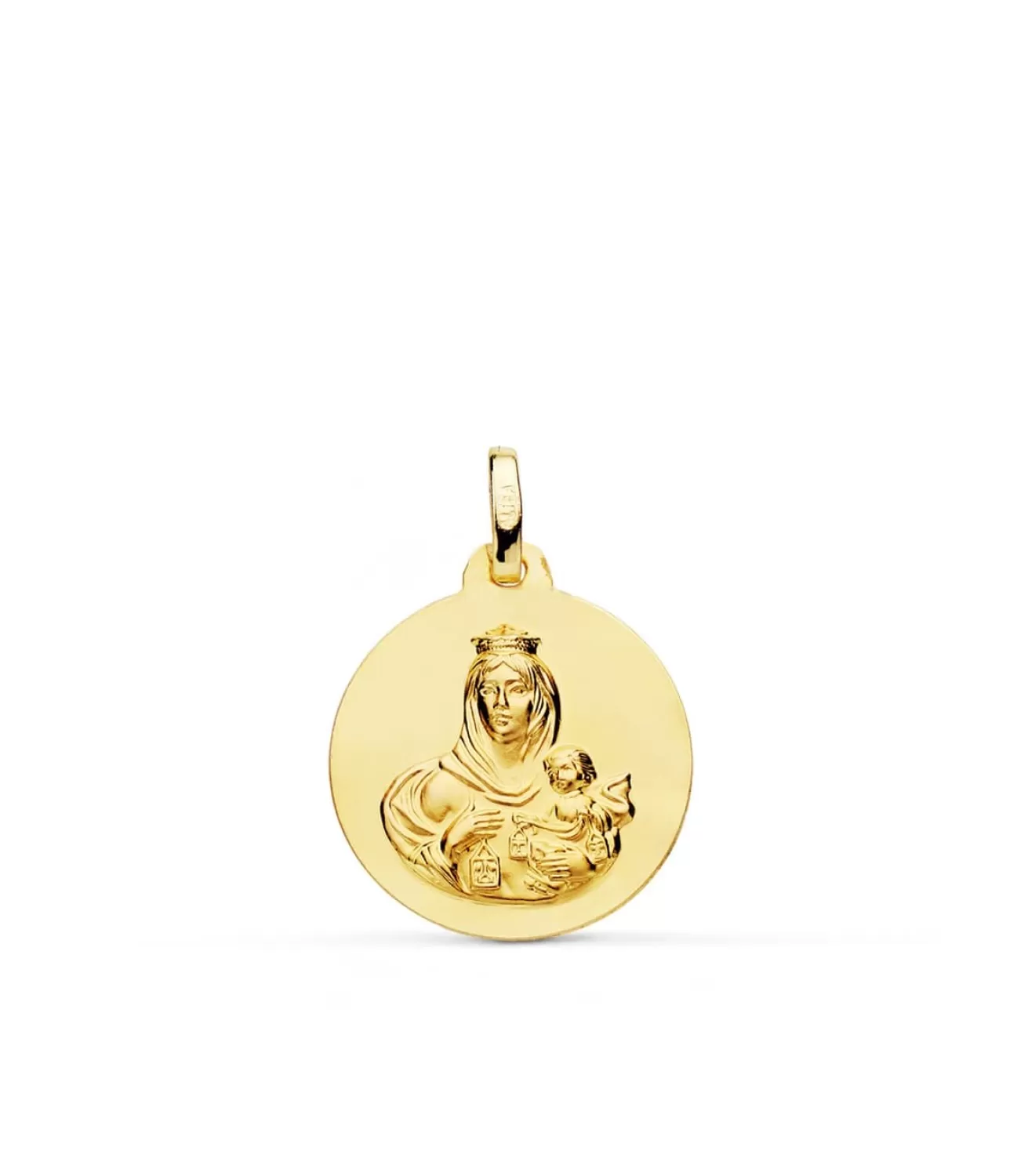 Medalla Virgen Carmen Oro 18K 18Mm Mate<Alda Joyeros Outlet