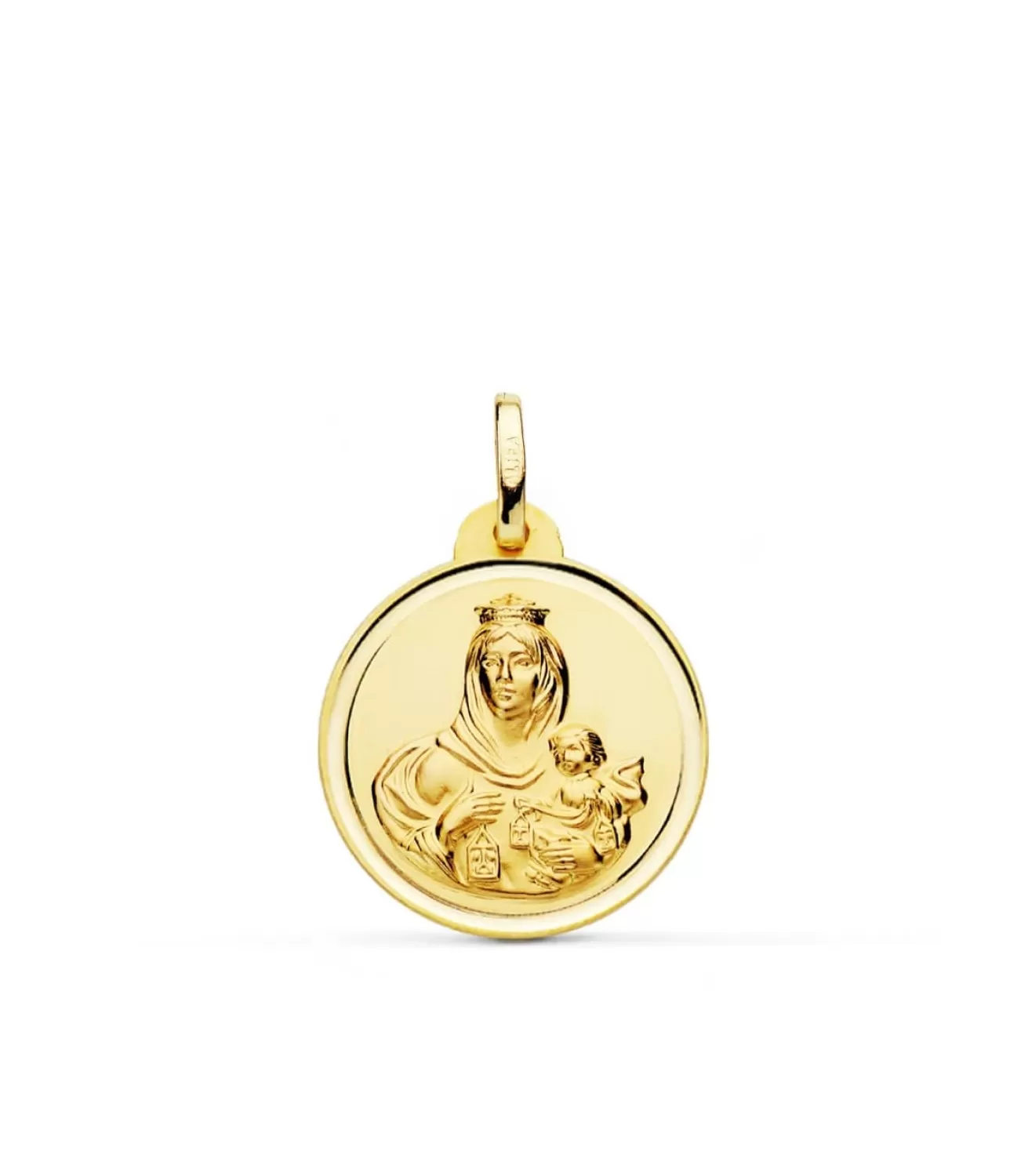 Medalla Virgen Carmen Oro 18K 20Mm Bisel<Alda Joyeros Best