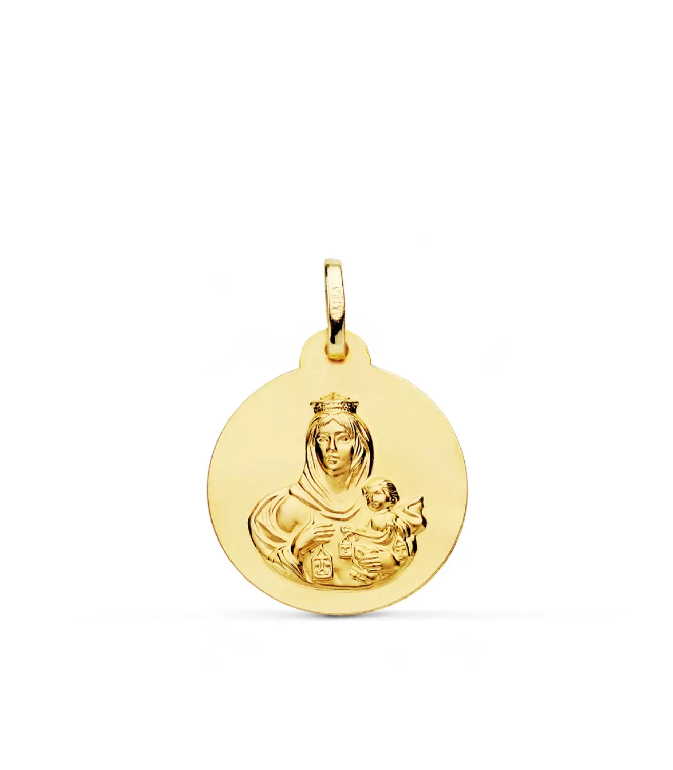 Medalla Virgen Carmen Oro 18K 20Mm Mate<Alda Joyeros Clearance