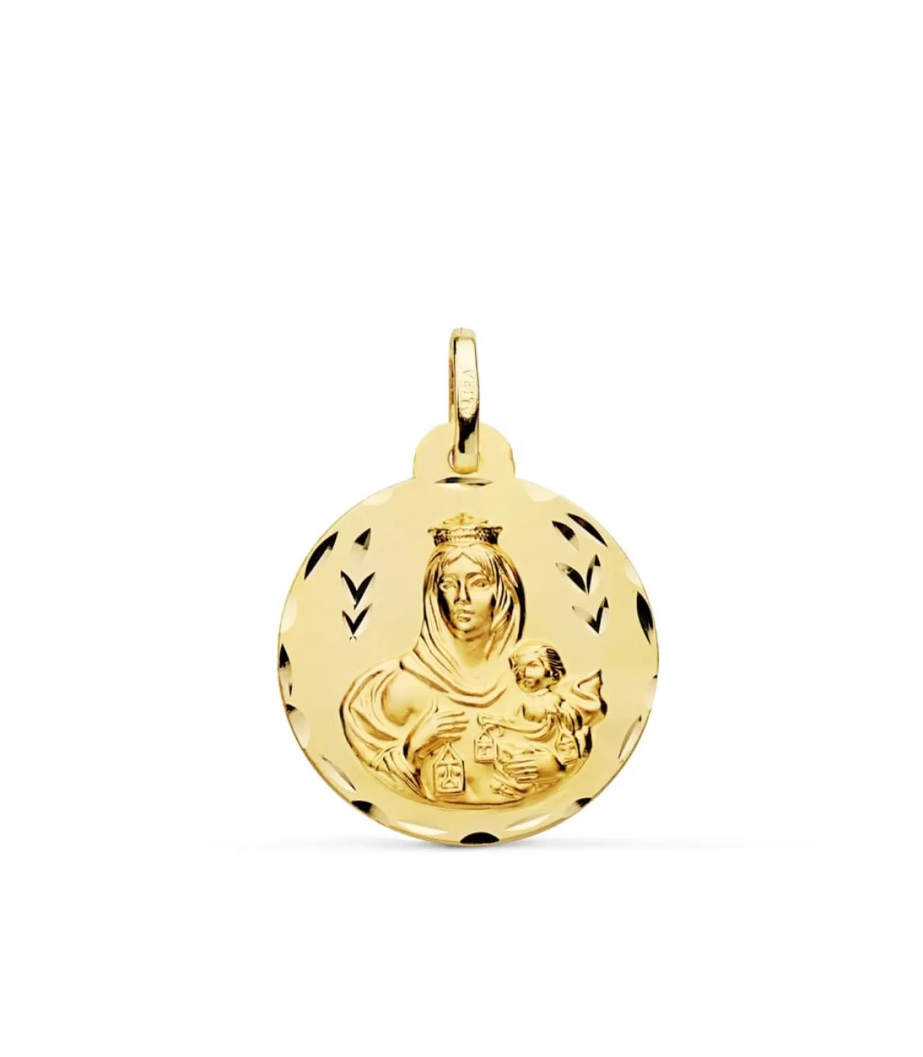 Medalla Virgen Carmen Oro 18K 22Mm Tallada<Alda Joyeros Cheap