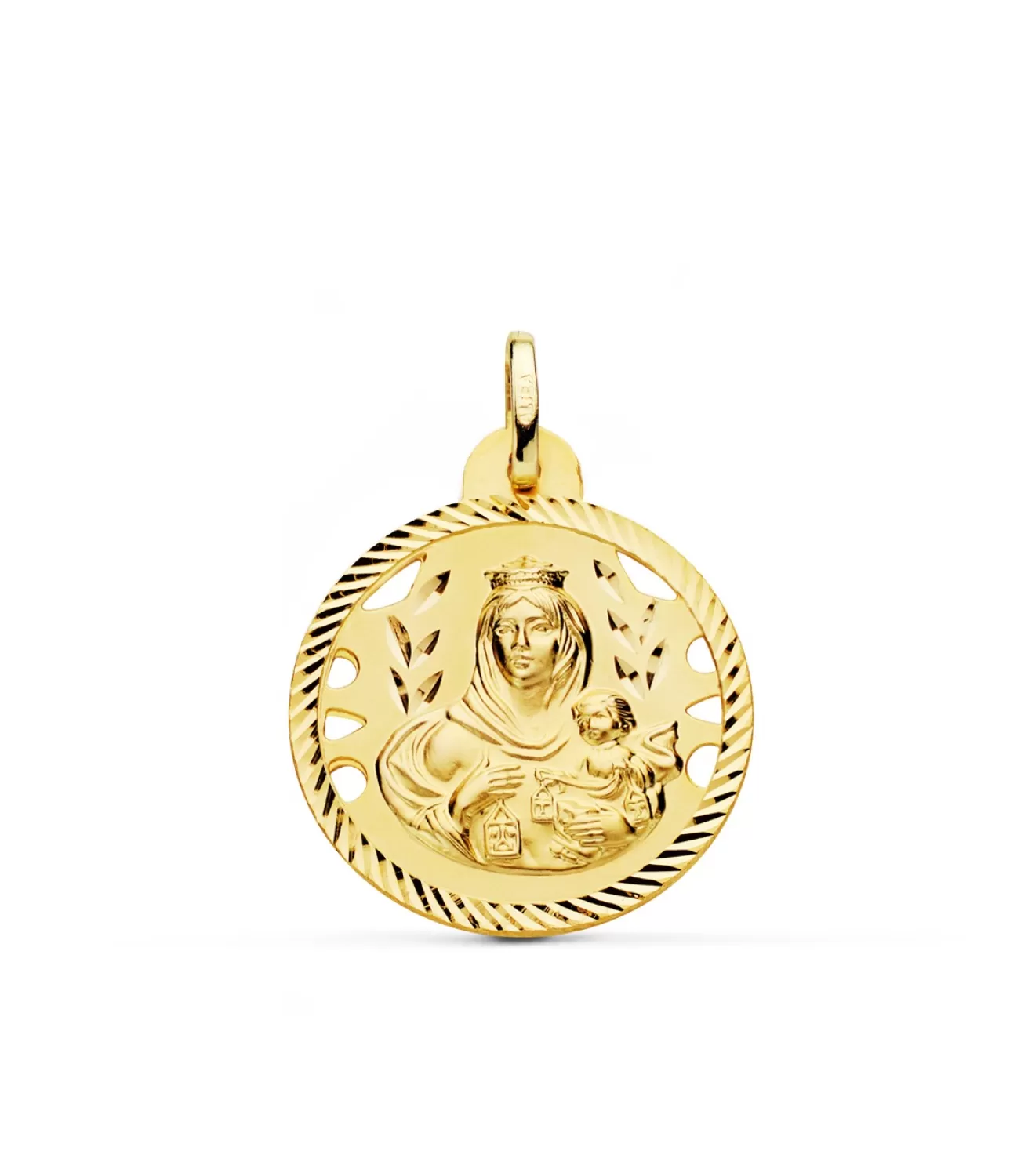 Medalla Virgen Carmen Oro 18K 24Mm Calada<Alda Joyeros Clearance