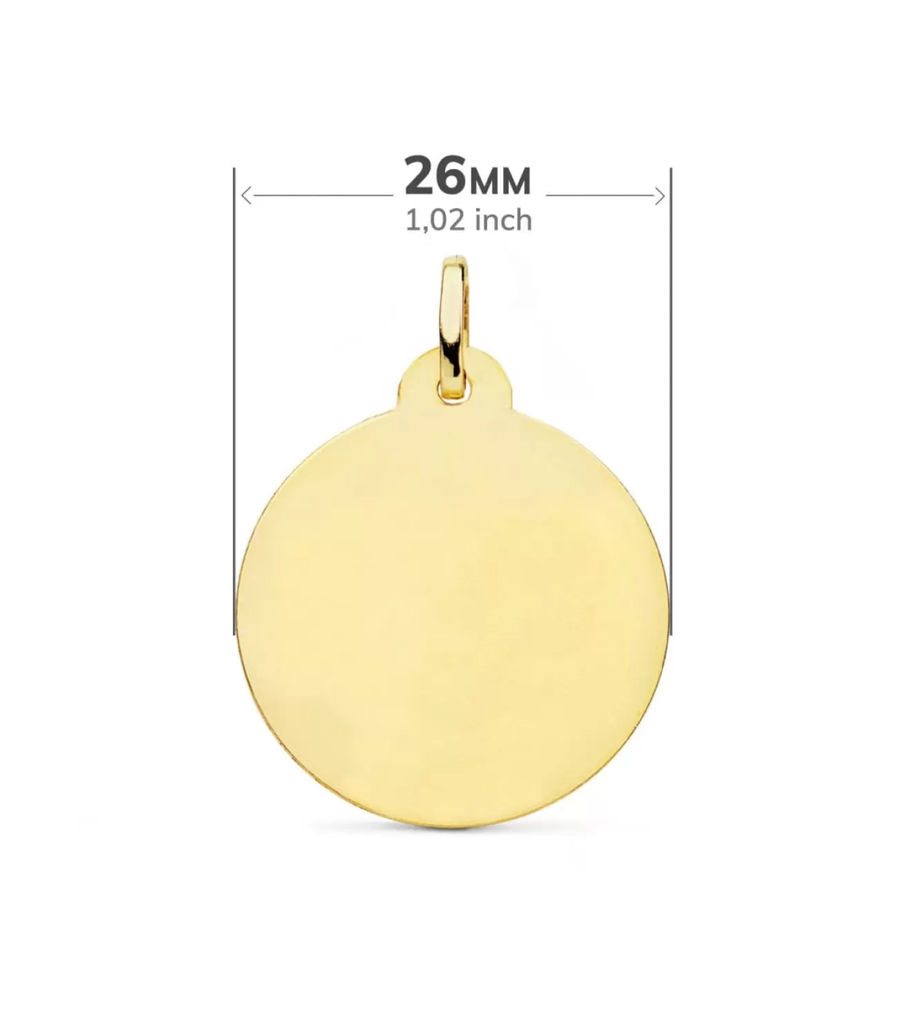Medalla Virgen Carmen Oro 18K 26Mm Bisel<Alda Joyeros Online