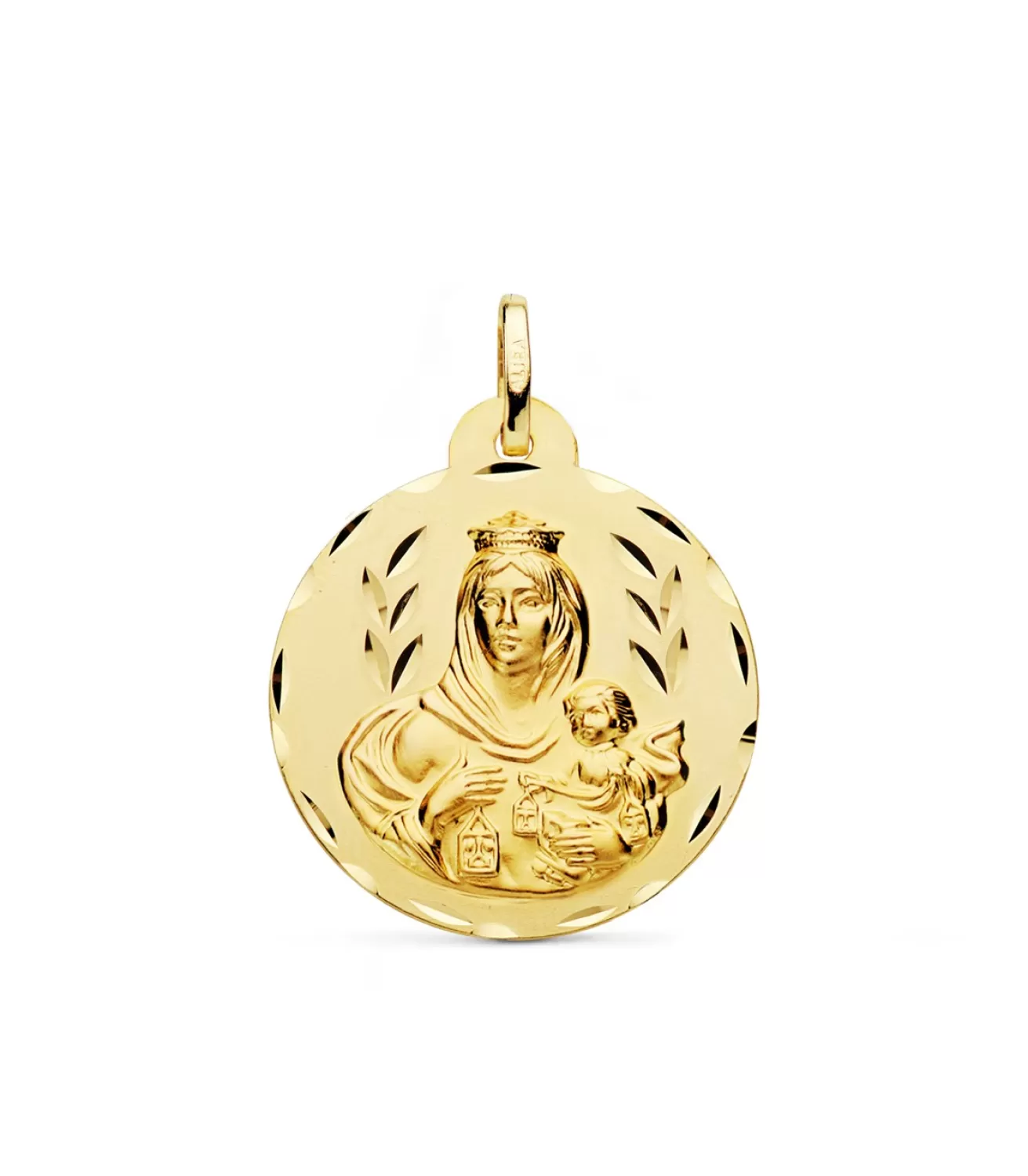 Medalla Virgen Carmen Oro 18K 26Mm Tallada<Alda Joyeros Discount