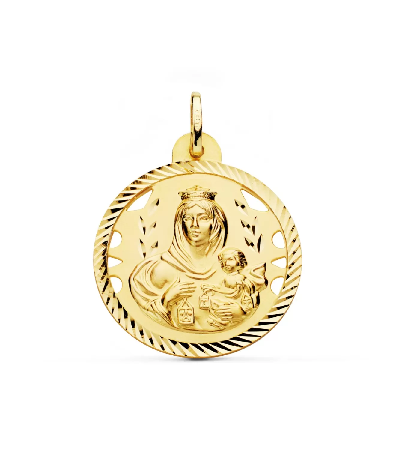 Medalla Virgen Carmen Oro 18K 28Mm Calada<Alda Joyeros Cheap