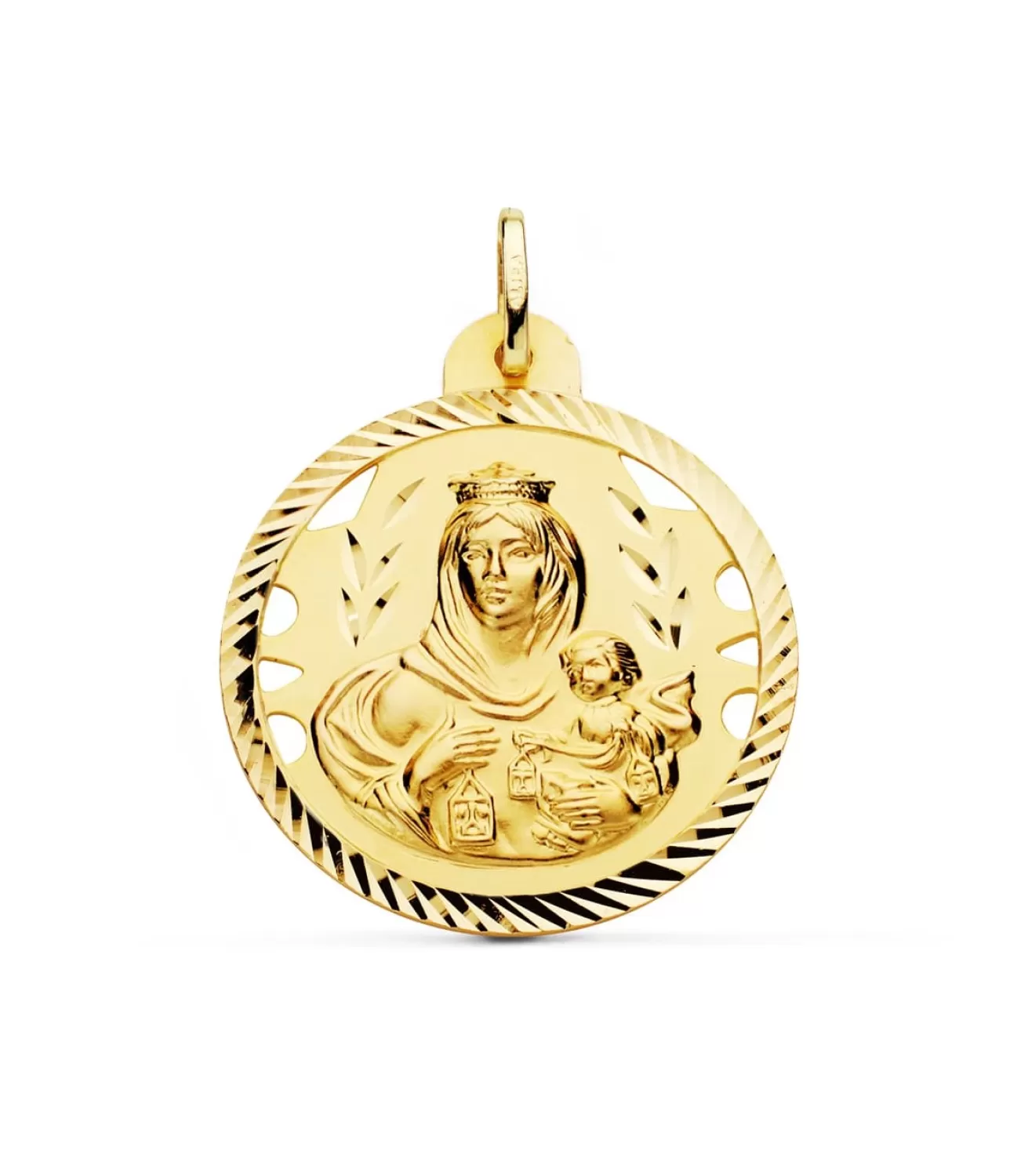 Medalla Virgen Carmen Oro 18K 30Mm Calada<Alda Joyeros Clearance