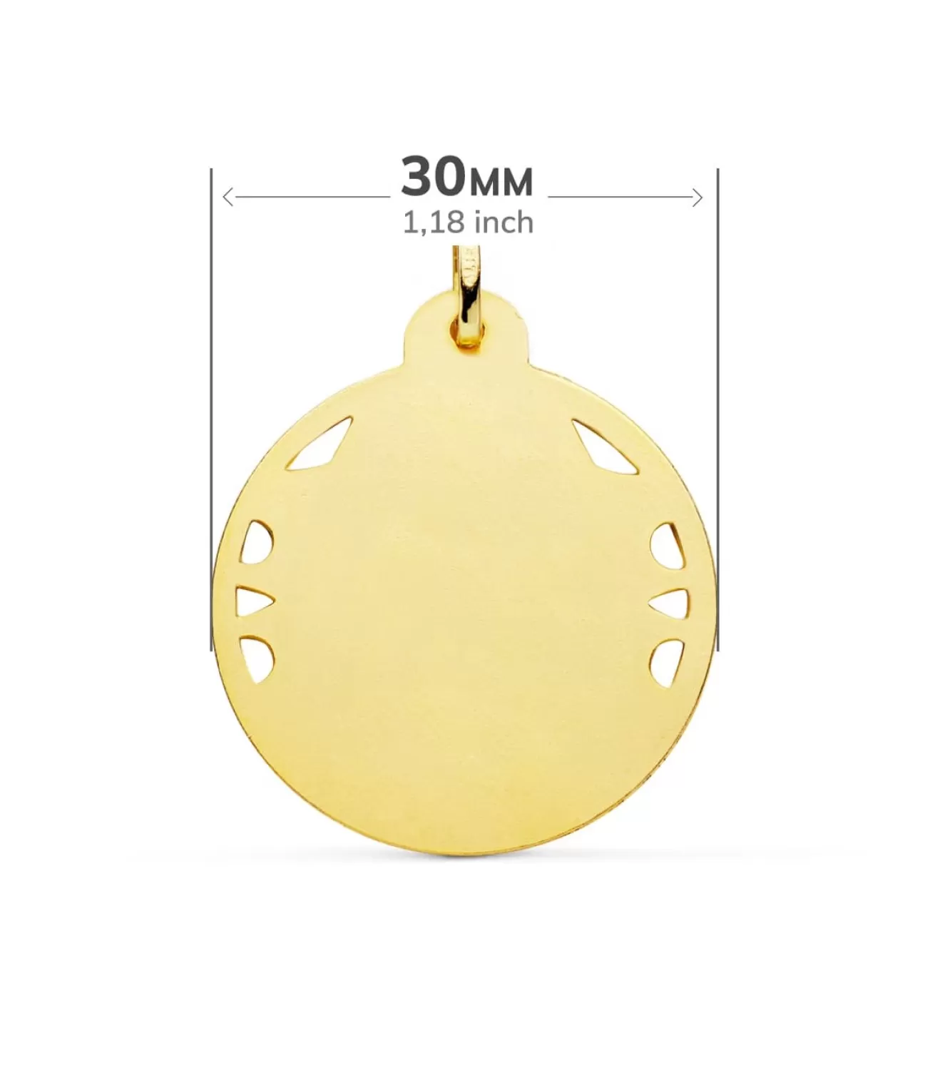 Medalla Virgen Carmen Oro 18K 30Mm Calada<Alda Joyeros Clearance