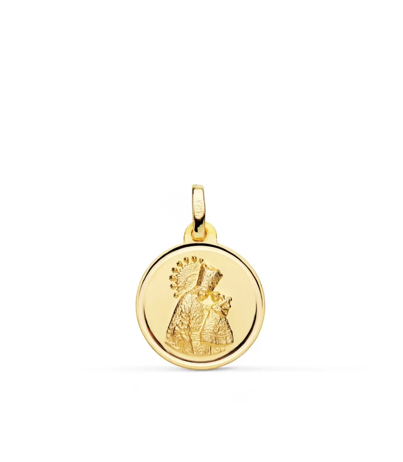 Medalla Virgen De Los Desamparados Oro 18K 16Mm Bisel<Alda Joyeros Flash Sale