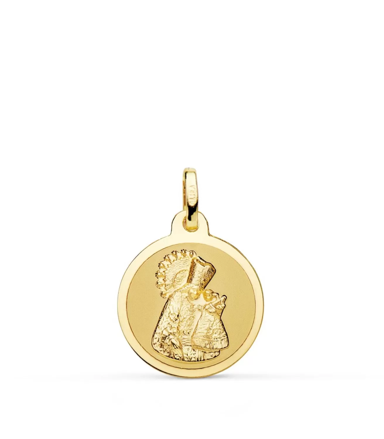 Medalla Virgen De Los Desamparados Oro 18K 16Mm Brillo<Alda Joyeros Best