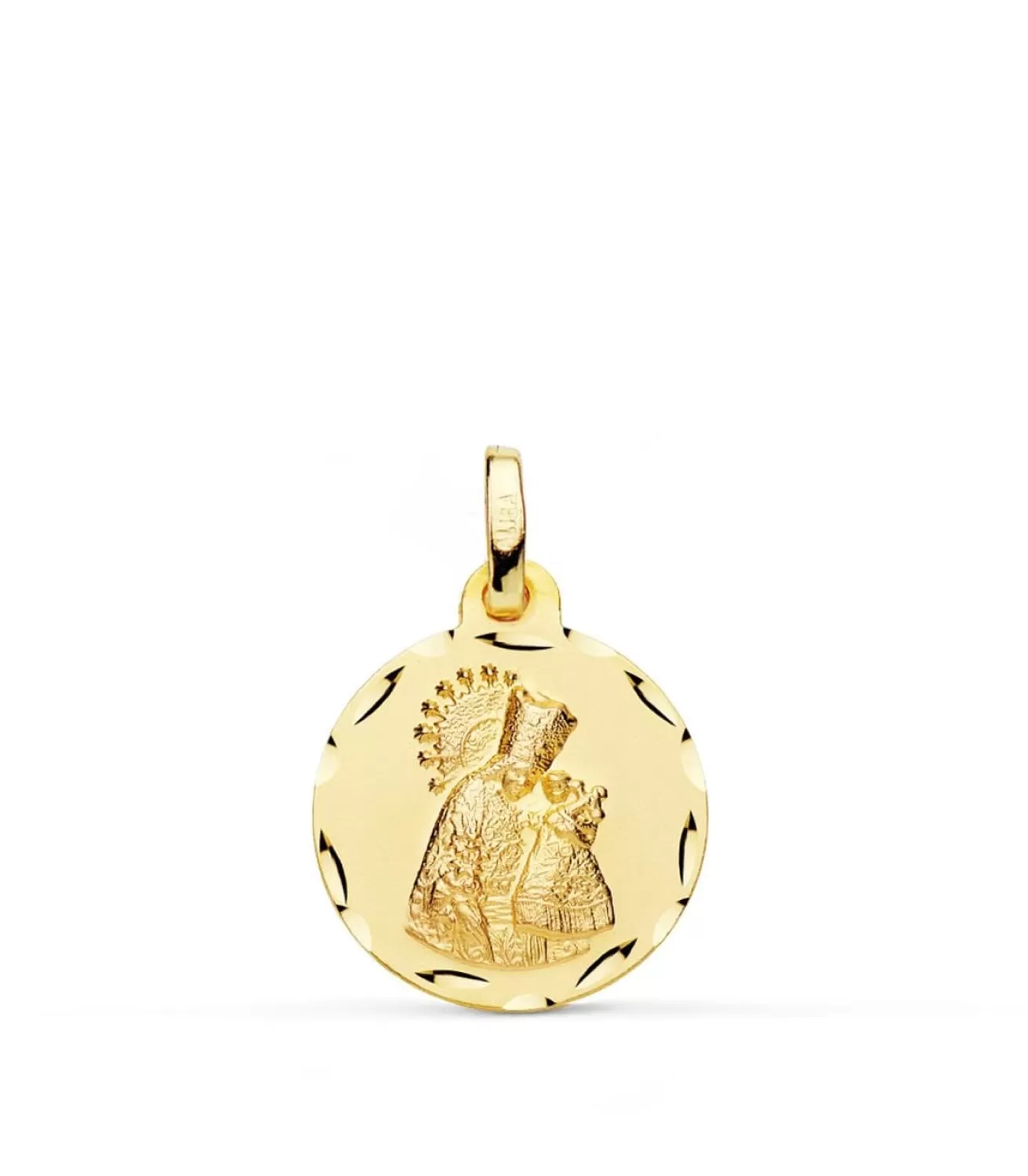 Medalla Virgen De Los Desamparados Oro 18K 16Mm Tallada<Alda Joyeros Store