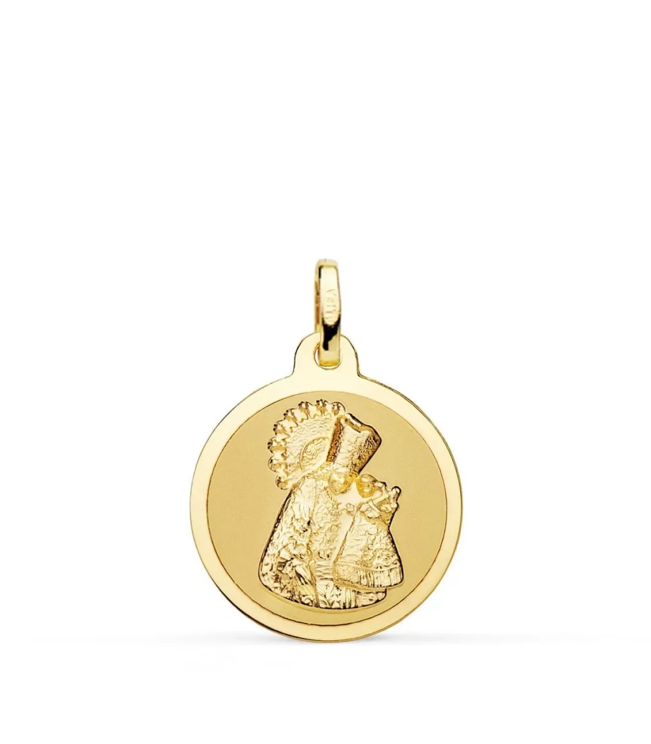 Medalla Virgen De Los Desamparados Oro 18K 18Mm Brillo<Alda Joyeros New