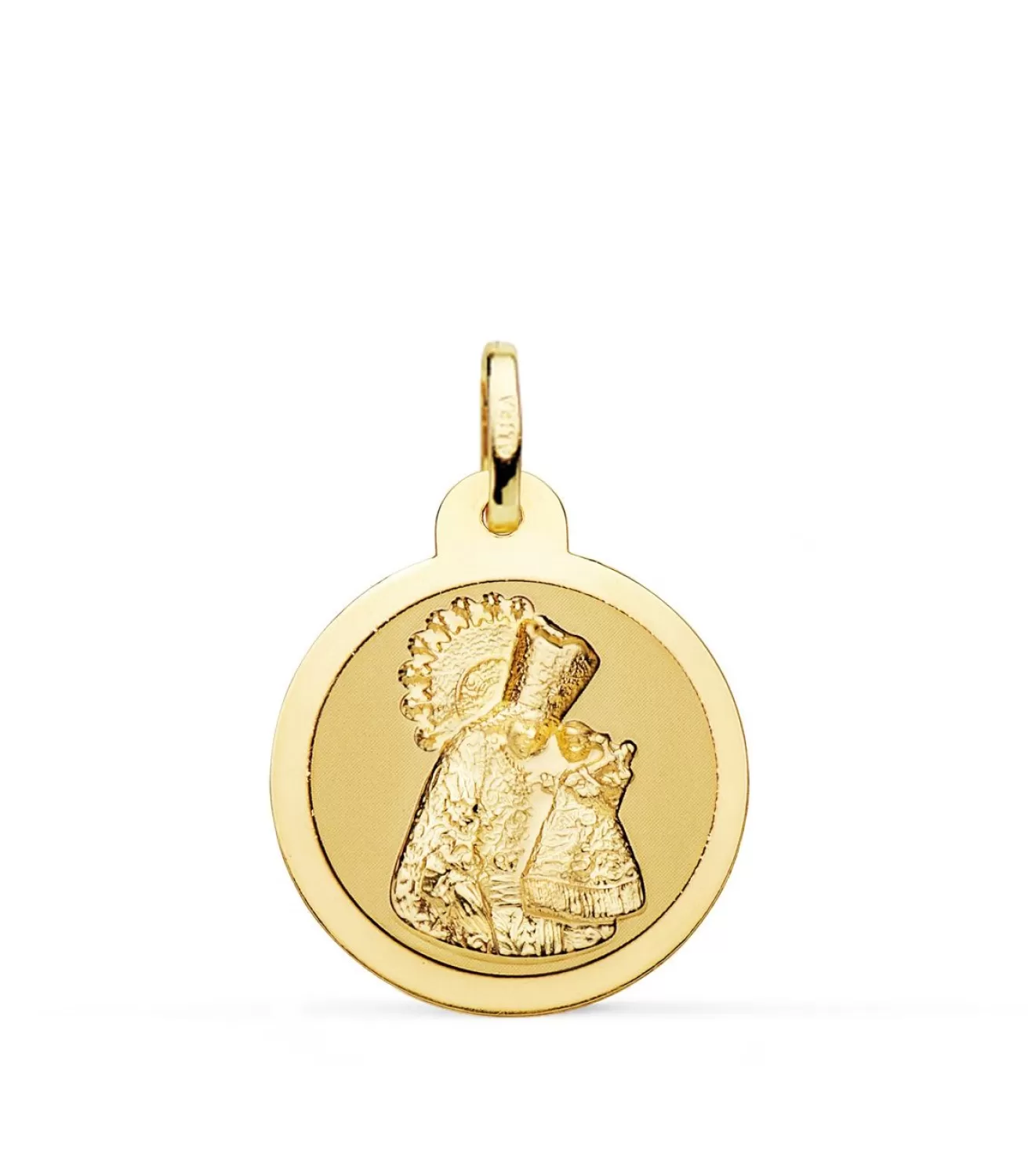 Medalla Virgen De Los Desamparados Oro 18K 20Mm Brillo<Alda Joyeros Fashion