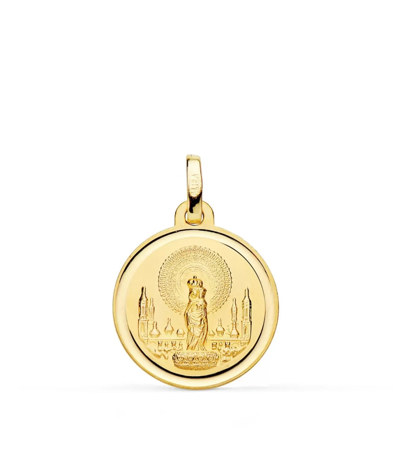 Medalla Virgen Del Pilar 18 Ktes 18 Mm<Alda Joyeros Best Sale