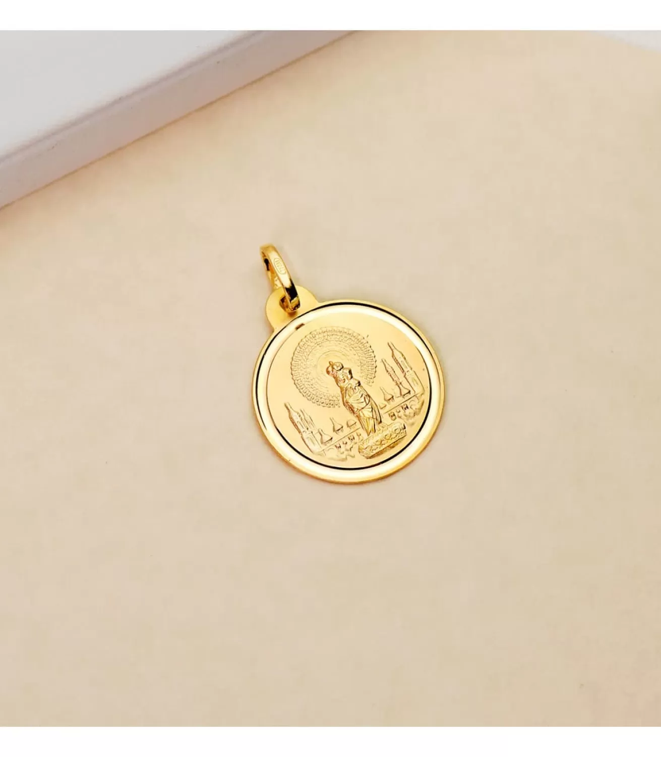 Medalla Virgen Del Pilar 18 Ktes 20Mm<Alda Joyeros Hot