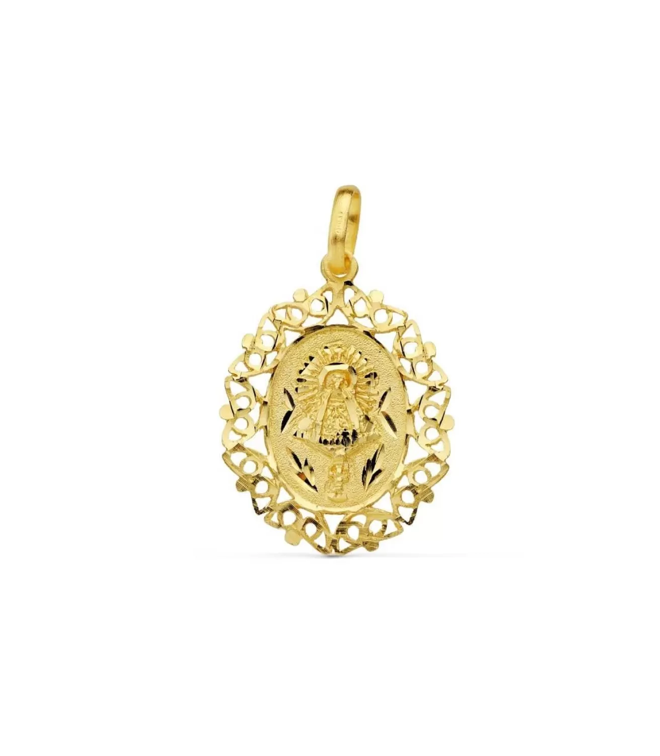 Medalla Virgen Del Pilar 18 Ktes 26Mm<Alda Joyeros Fashion