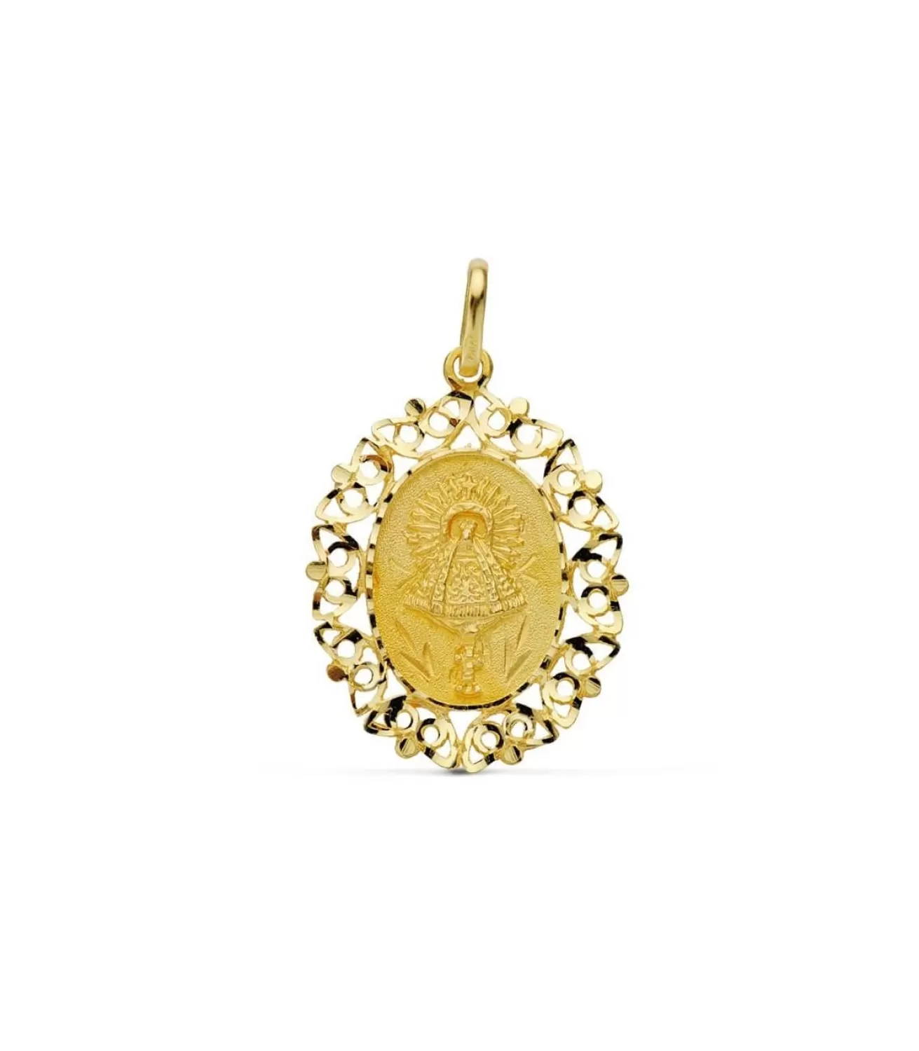 Medalla Virgen Del Pilar 18 Ktes 27Mm<Alda Joyeros New