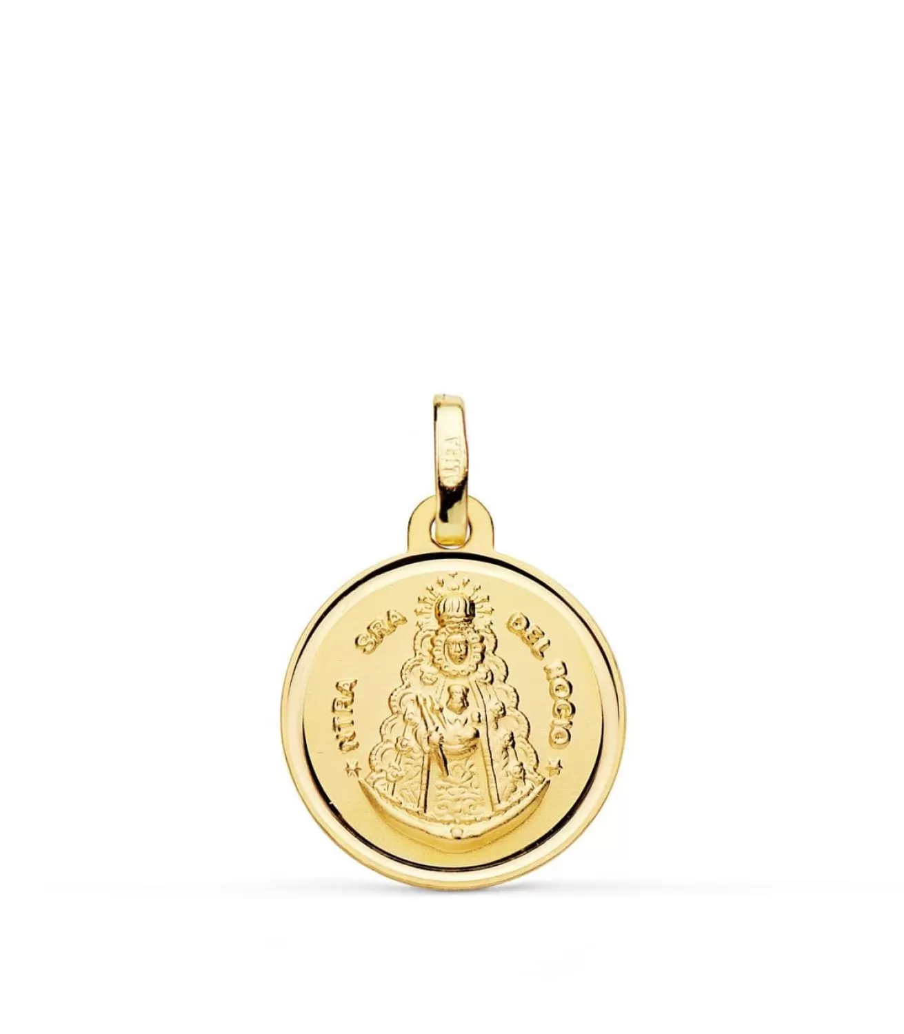 Medalla Virgen Del Rocio Oro 18K Bisel 16 Mm<Alda Joyeros Clearance