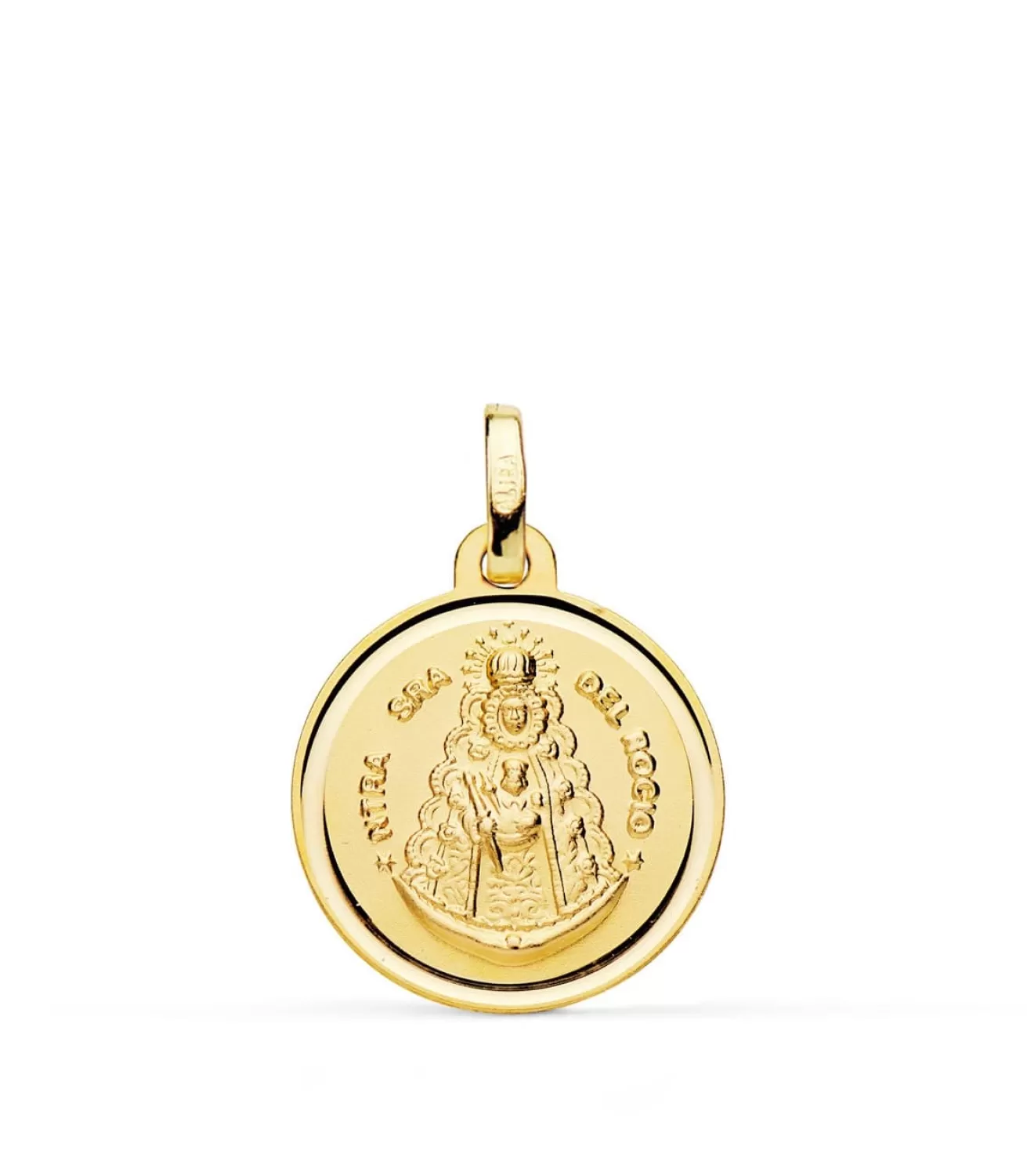 Medalla Virgen Del Rocio Oro 18K Bisel 18 Mm<Alda Joyeros Cheap