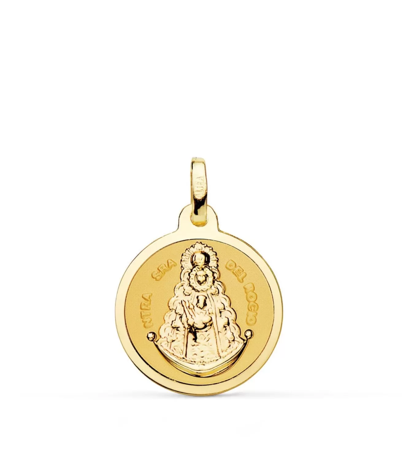 Medalla Virgen Del Rocio Oro 18K Brillo 18 Mm<Alda Joyeros Best Sale