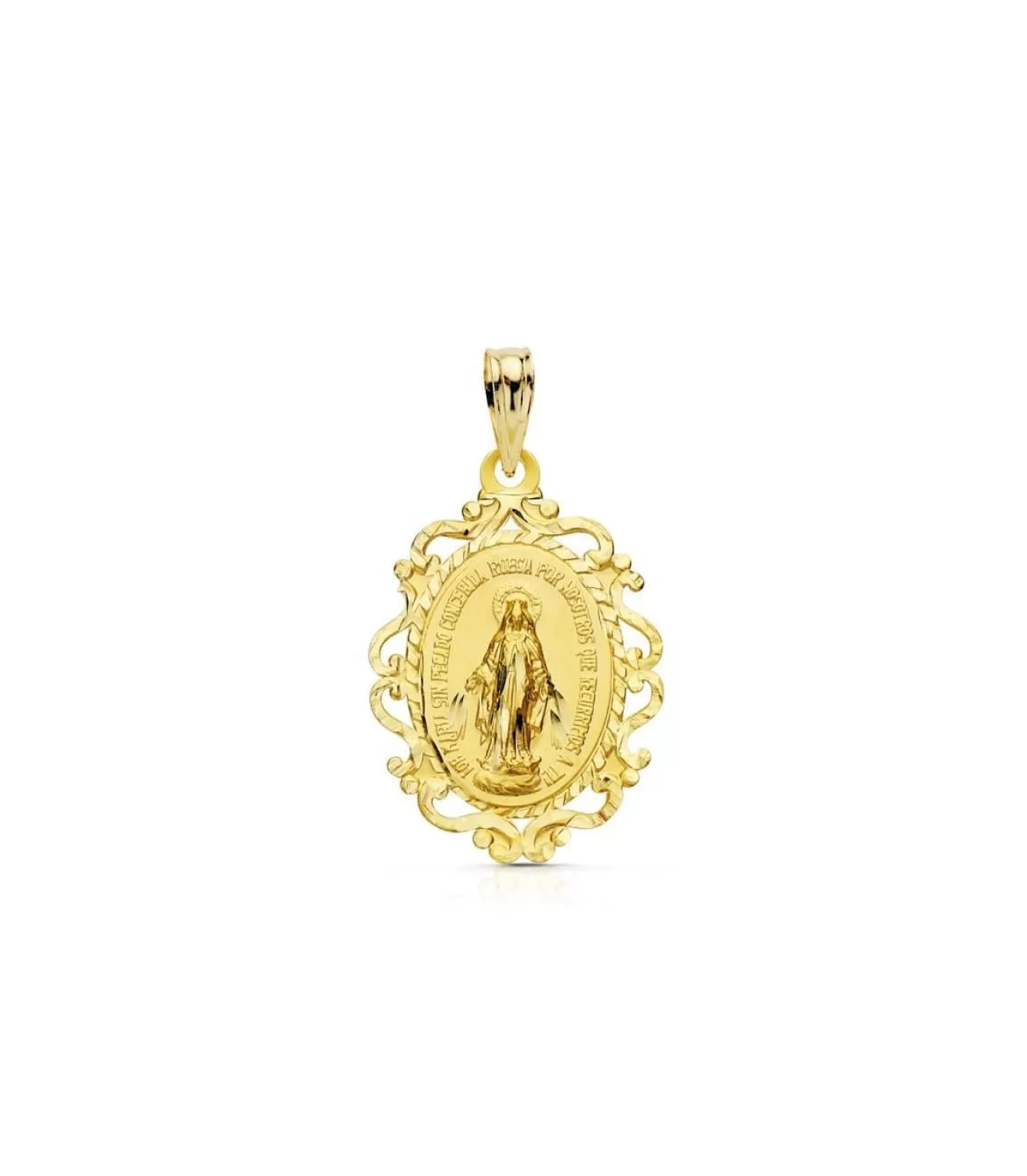 Medalla Virgen Milagrosa 18 Ktes 24 Mm<Alda Joyeros Fashion