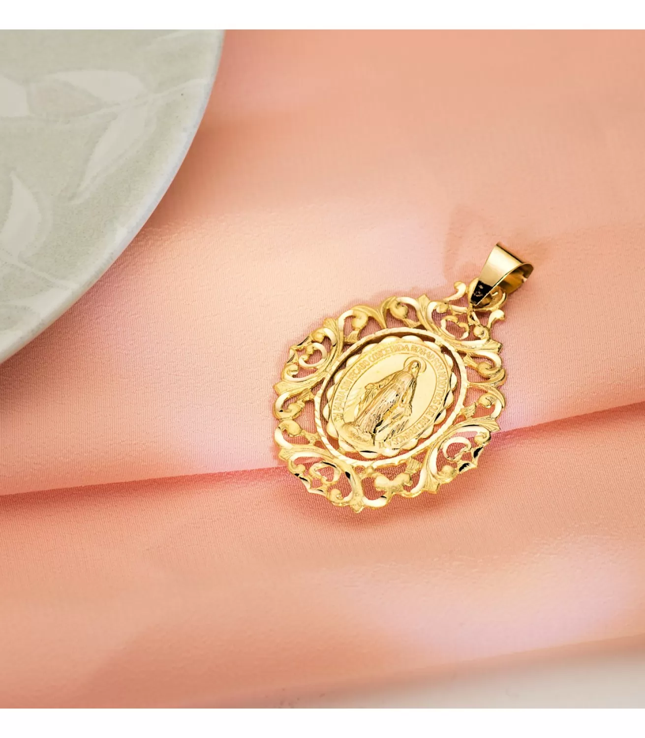 Medalla Virgen Milagrosa Cerco Oro 18K 46 Mm<Alda Joyeros Discount