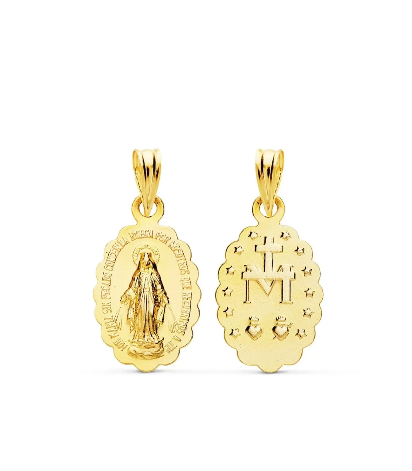 Medalla Virgen Milagrosa Oro Amarillo 18K 20 Mm<Alda Joyeros Outlet