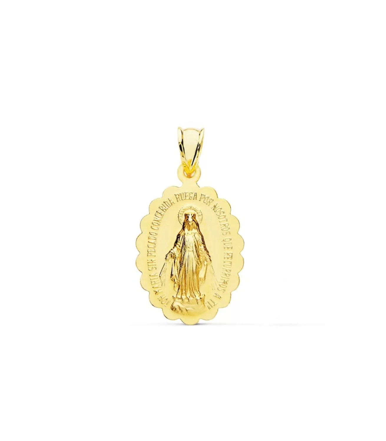 Medalla Virgen Milagrosa Oro Amarillo 18K 25 Mm<Alda Joyeros Discount