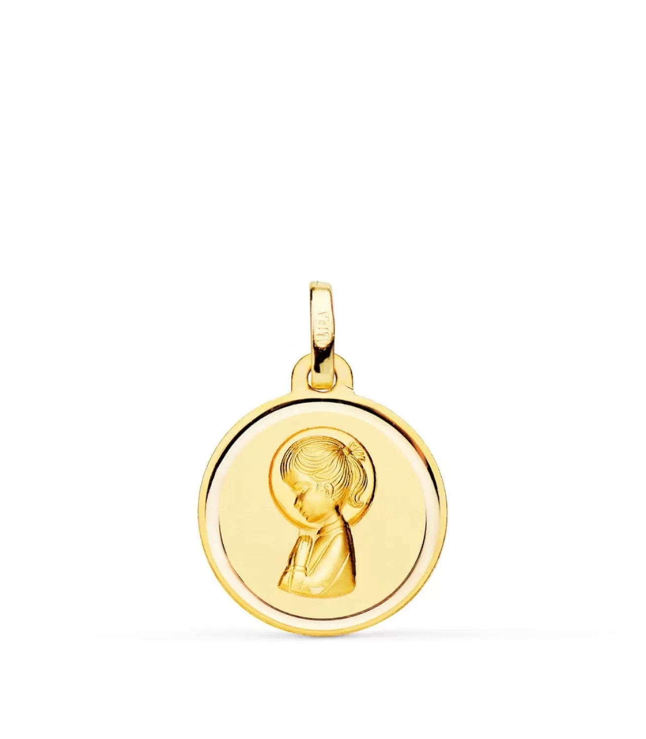 Medalla Virgen Niña Bisel 18 Ktes 16 Mm<Alda Joyeros Best Sale