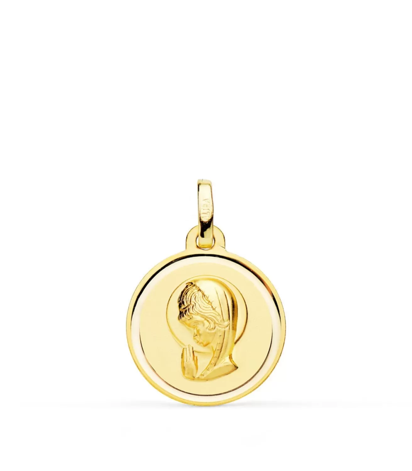 Medalla Virgen Niña Bisel 18Ktes 16Mm<Alda Joyeros New