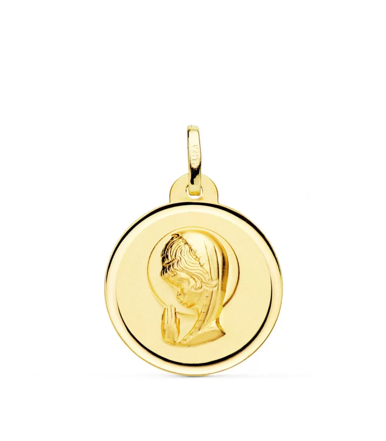Medalla Virgen Niña Bisel 18Ktes 20Mm<Alda Joyeros Fashion