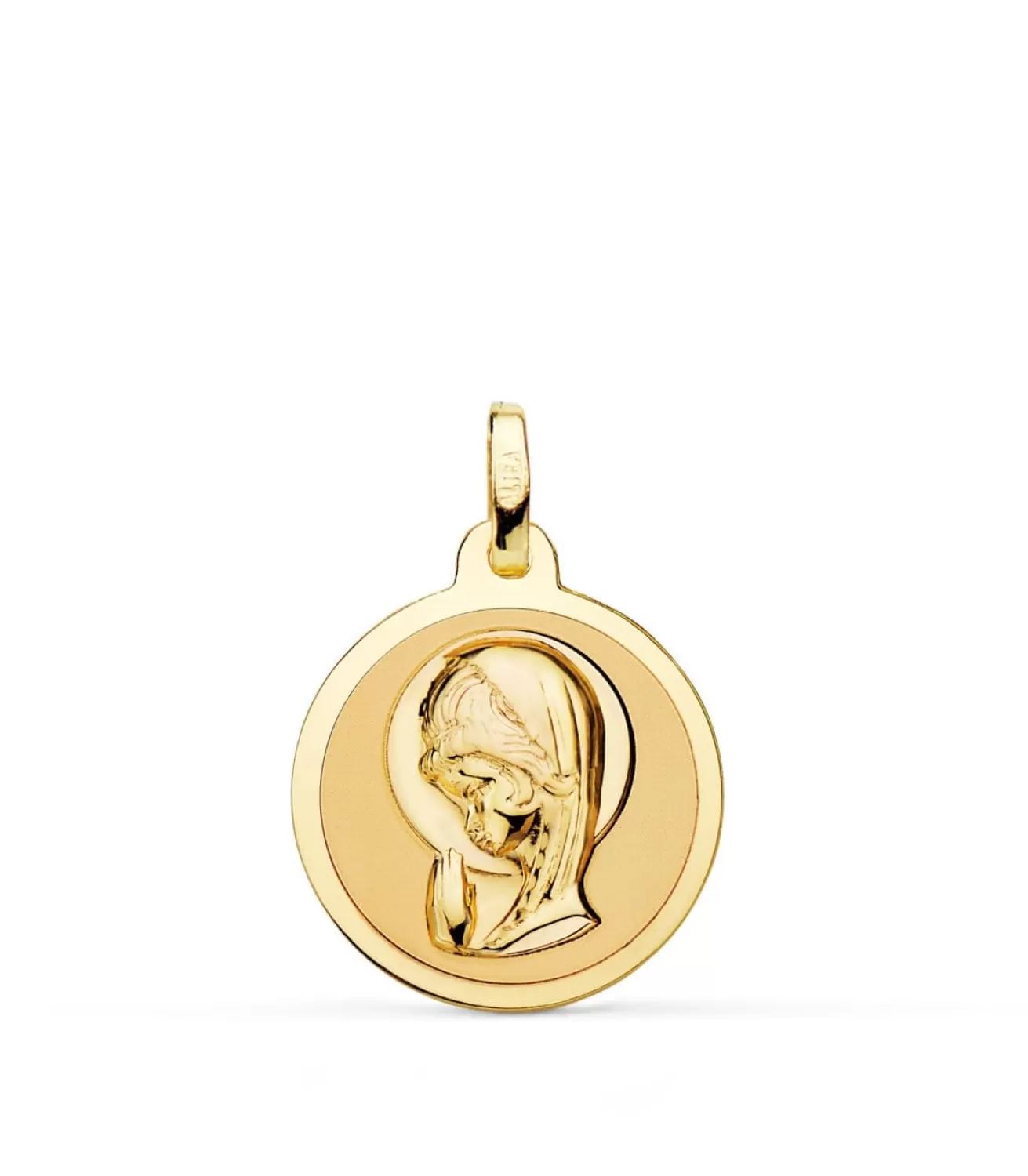 Medalla Virgen Niña Brillo 18Ktes 18Mm<Alda Joyeros Sale