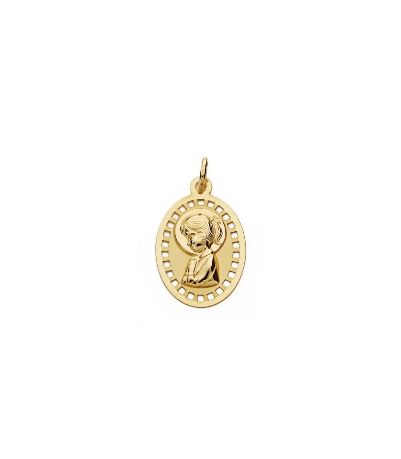 Medalla Virgen Niña Calada 18 Ktes<Alda Joyeros New